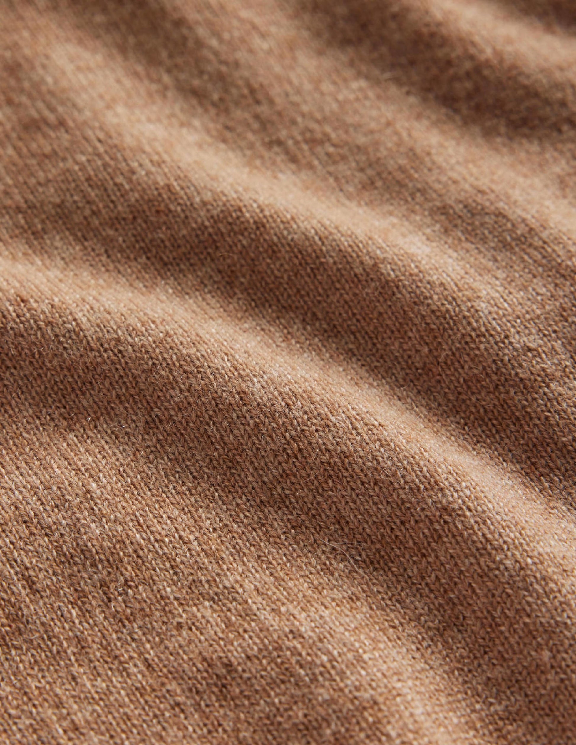 Pull Eva col roulé en cachemire-Camel chiné-6