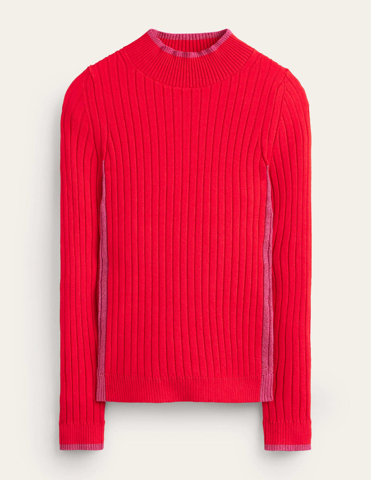 Isodora Rippstrick-Pullover-Leuchtendes Rot-6
