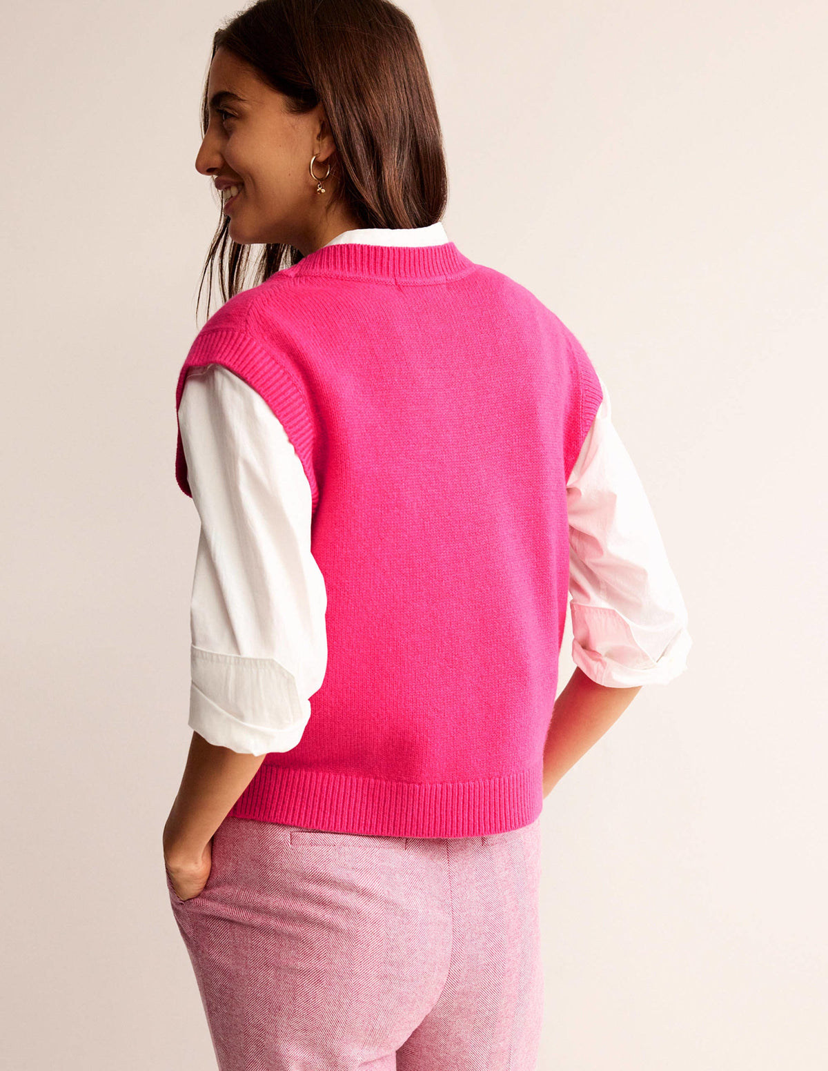 Olivia Merino-Pullunder-Kräftiges Rosa - Image 3