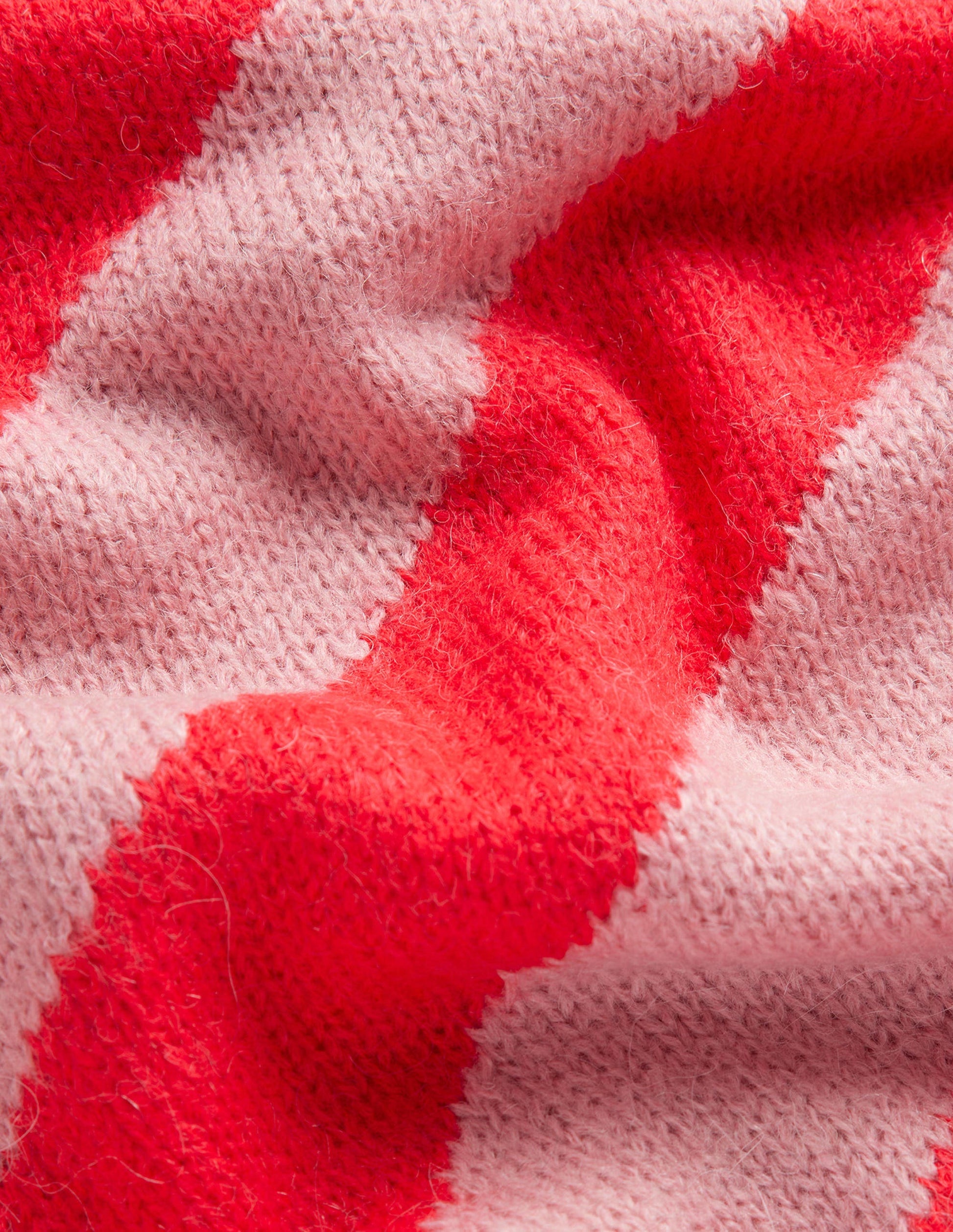 Flauschiger Pullover mit diagonalen Streifen-Orange/Pink gestreift-7