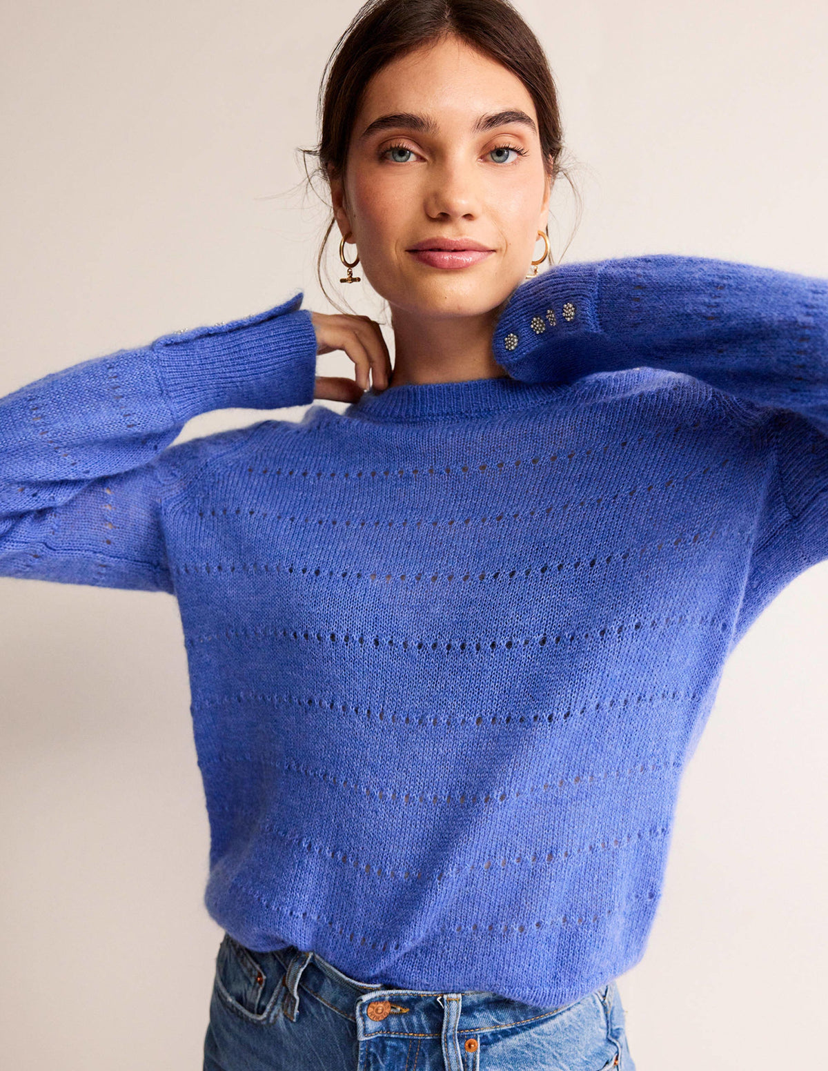Fluffy Textured Jumper-Meadow Spring - Image 1