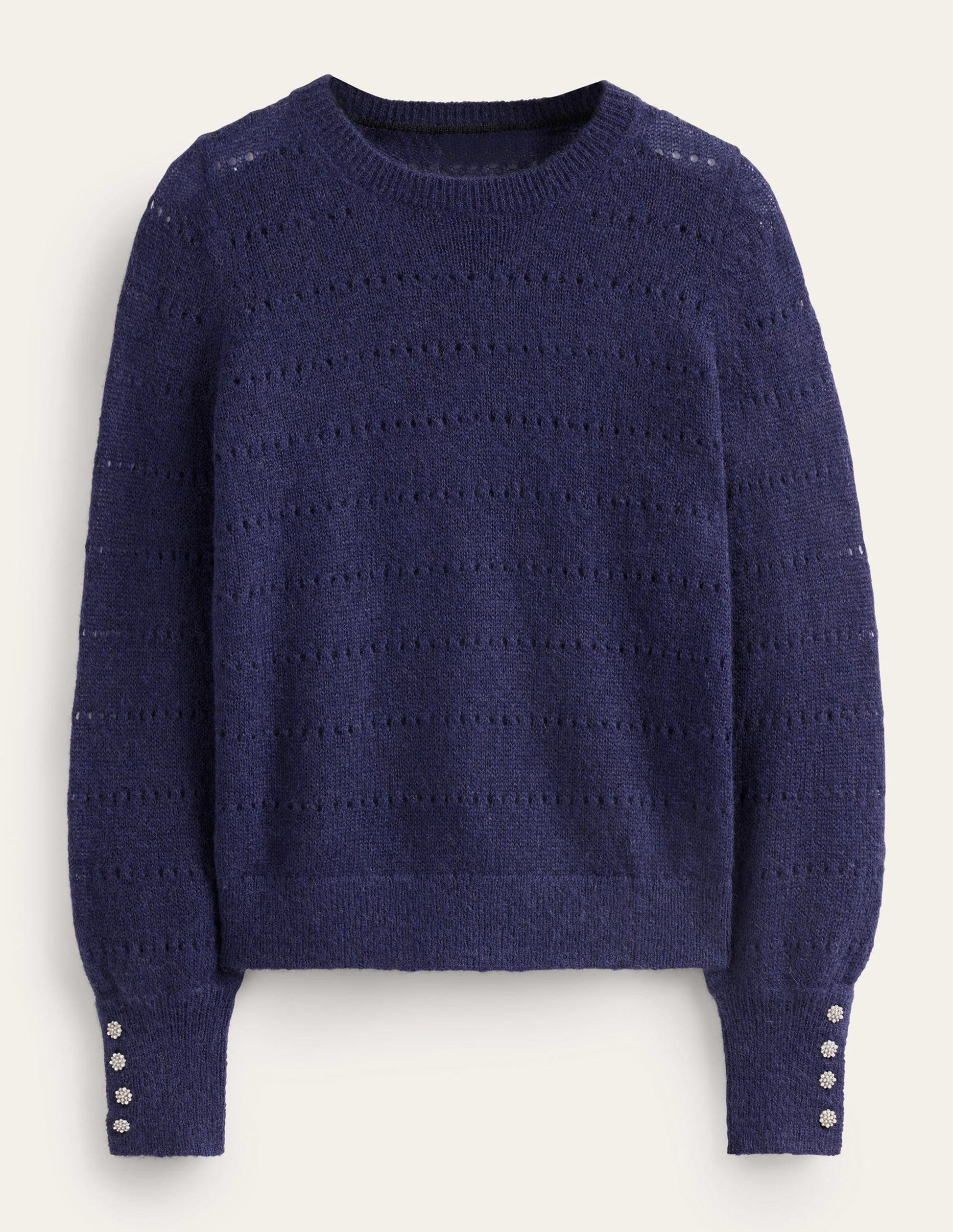 Pull duveteux texturé-Bleu marine-5