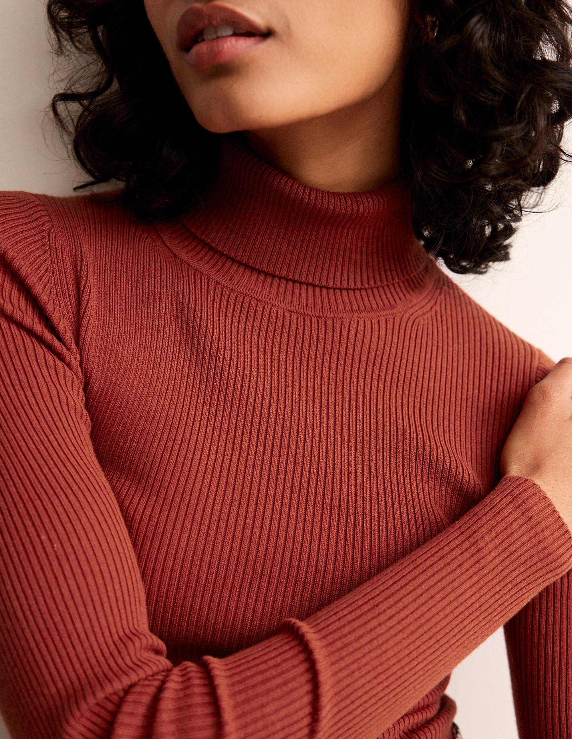 Catriona Rollkragenpullover-Kastanienbraun - Image 2