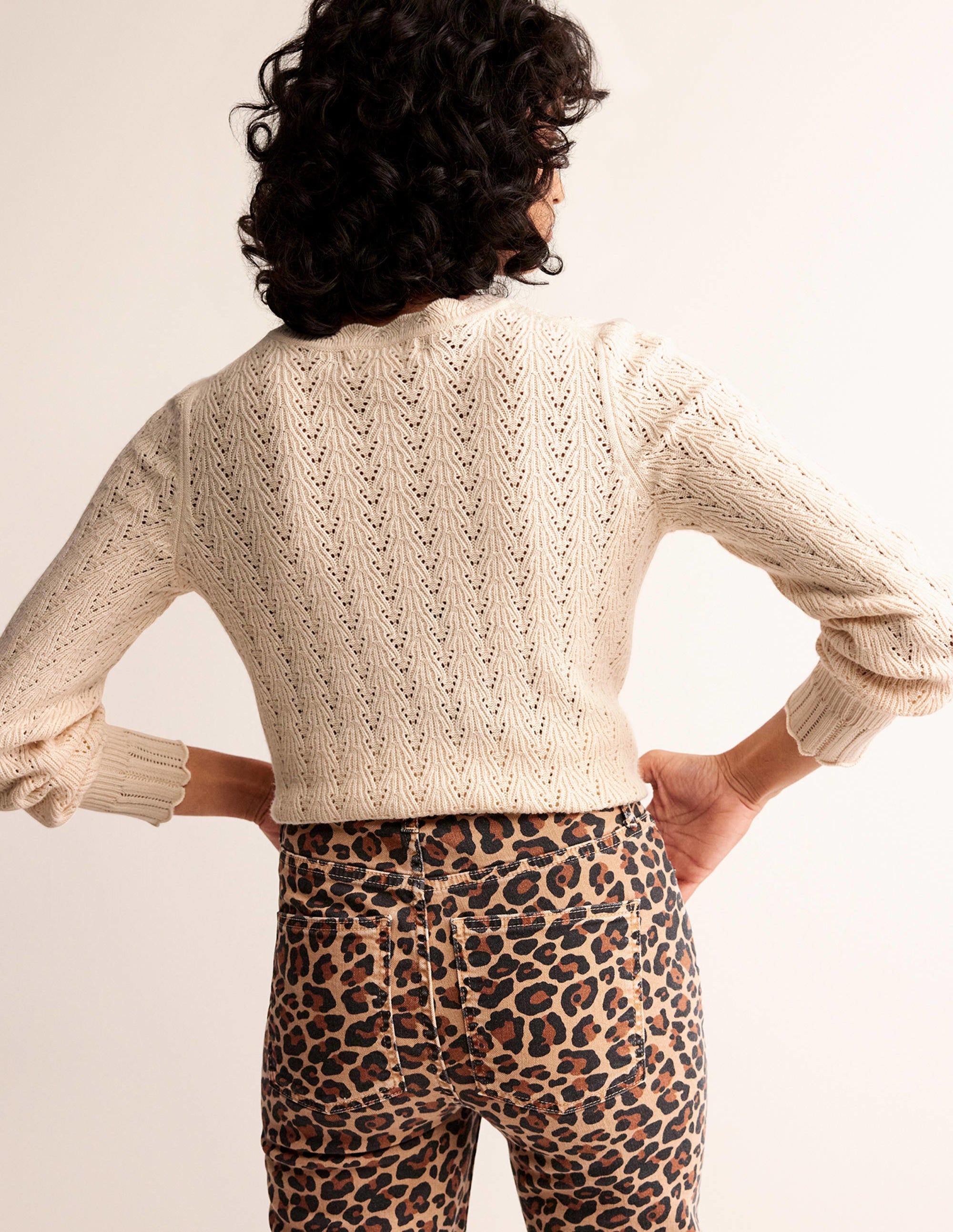 Pullover mit Pointelle-Stickerei-Warmes Naturweiß - Image 3