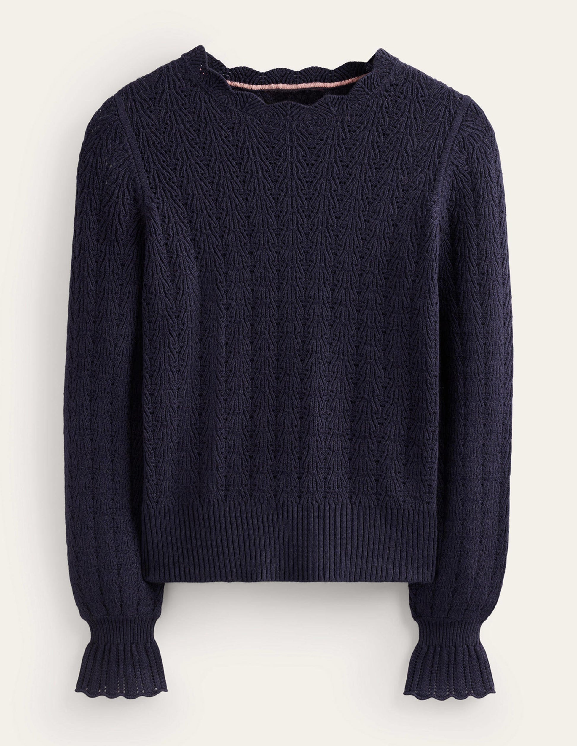 Pullover mit Pointelle-Stickerei-Marineblau-5
