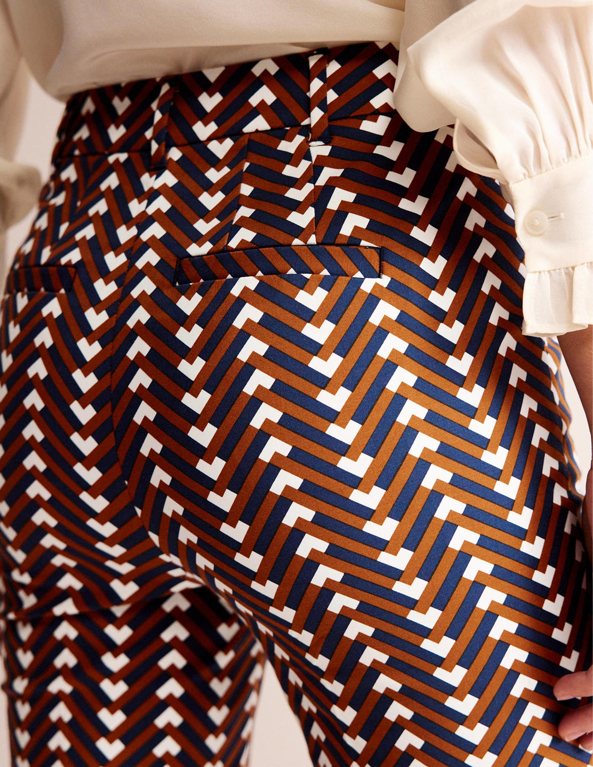 Highgate Hose mit Muster-Kürbis, Chevron Geo-2