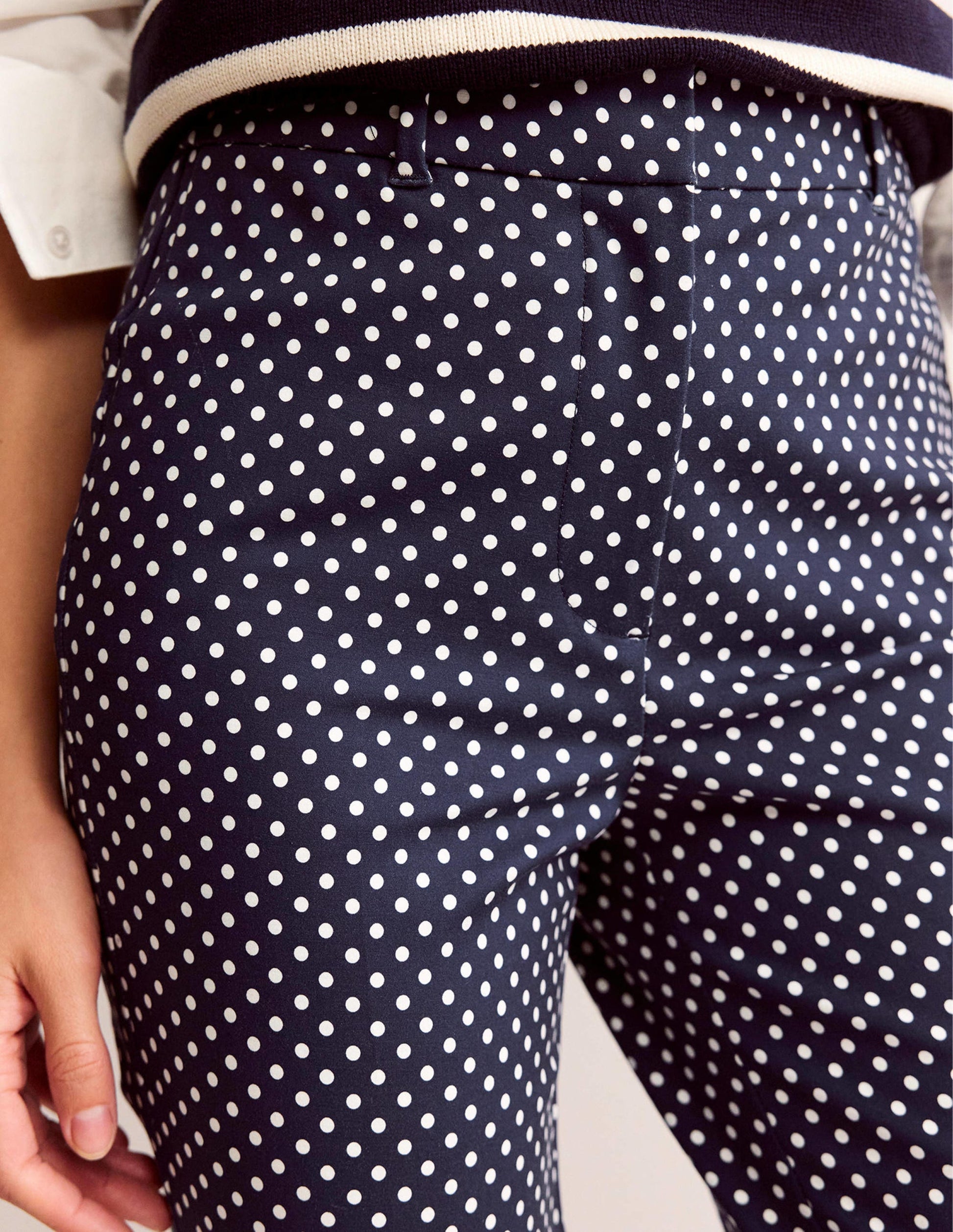 Highgate Hose mit Muster-Französisches Marineblau, Pünktchen-2