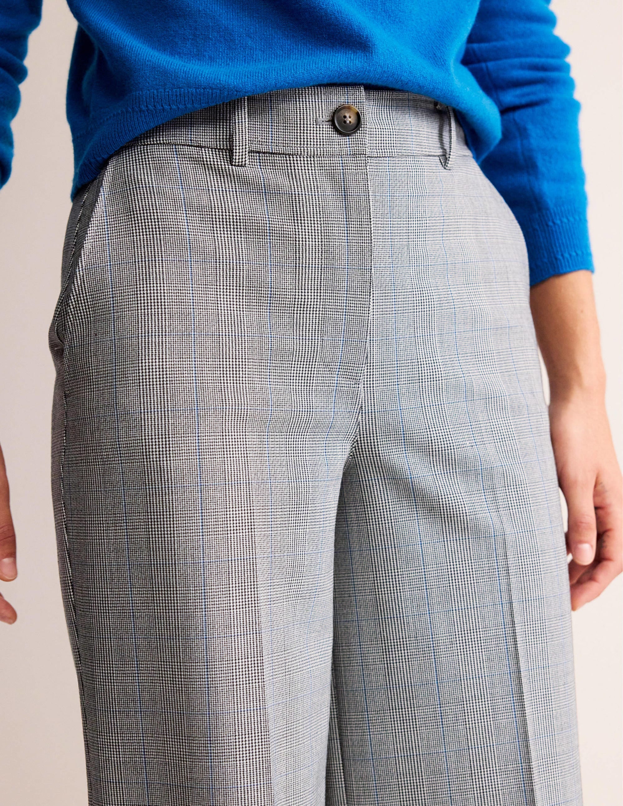 Westbourne Hose aus Wolltwill-Naturweiß, Anthrazit und Blau-Pulver - Image 2