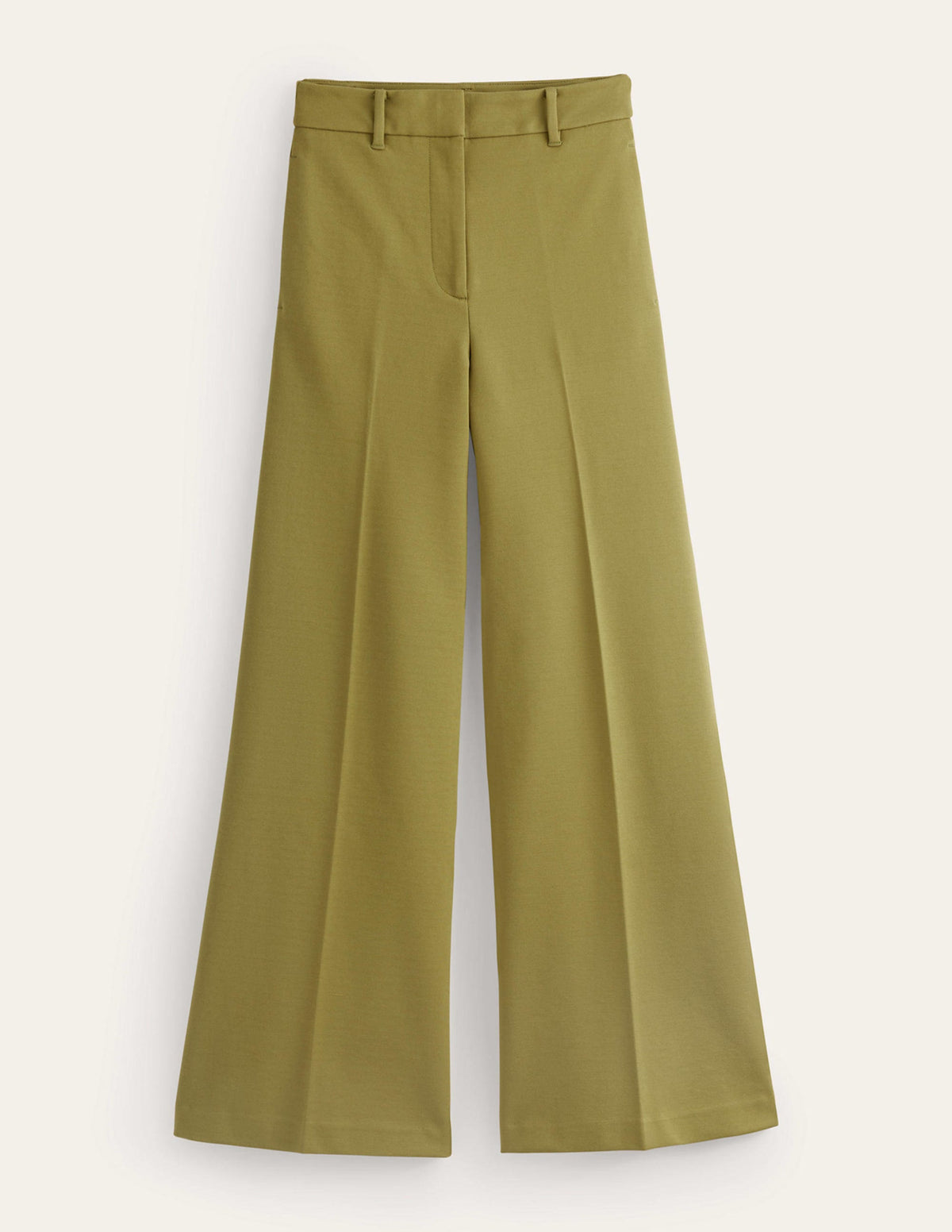 Jersey-Hose mit weitem Bein-Olivgrün-5