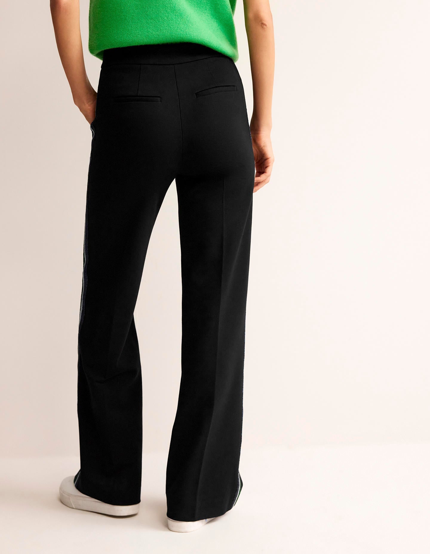 Westbourne Ponté-Hose-Schwarz mit Metallic-Streifen - Image 3