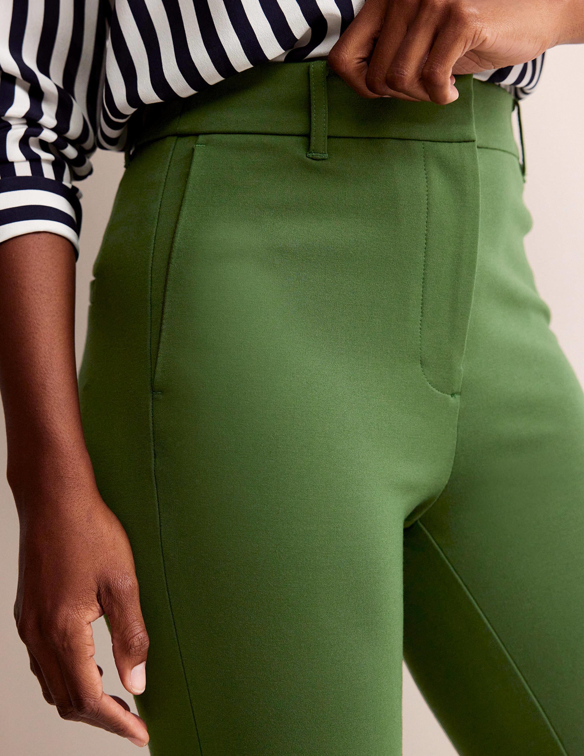 Pantalon Highgate en point de Rome-Vert hivernal - Image 2