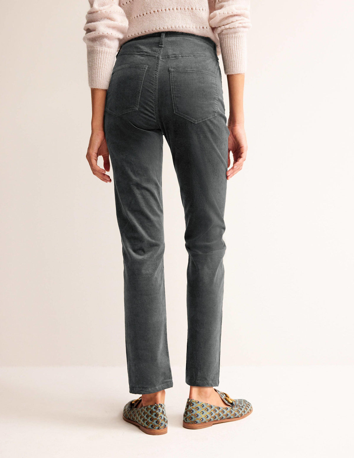 Samtjeans mit Five-Pocket-Design-Asphalt - Image 3