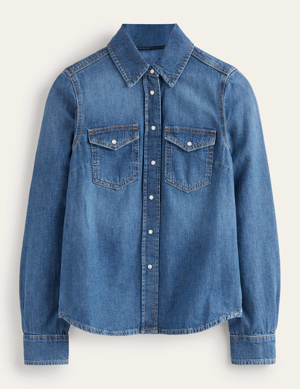 Gerade geschnittener Jeansrock-Denim-5
