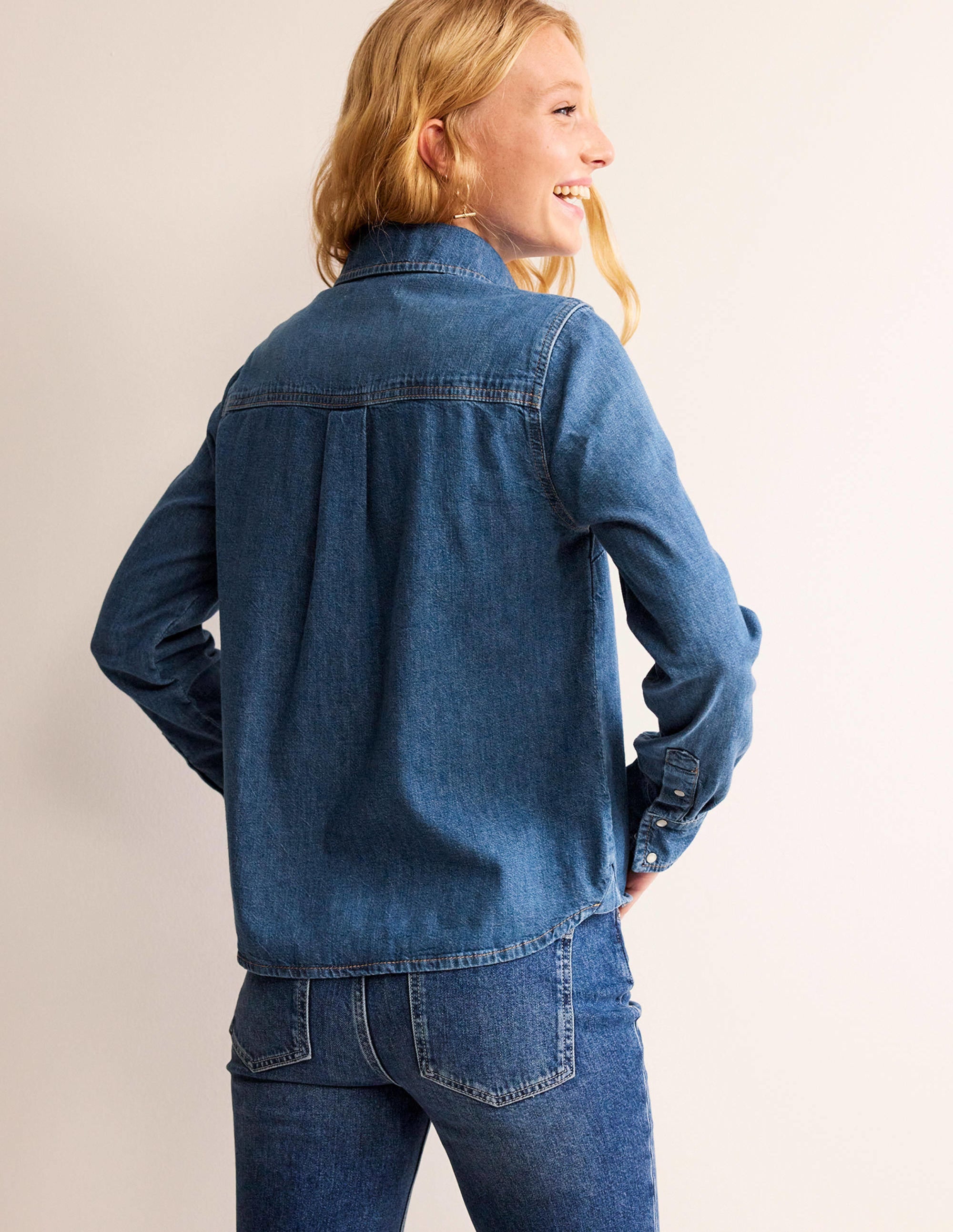 Gerade geschnittener Jeansrock-Denim - Image 3