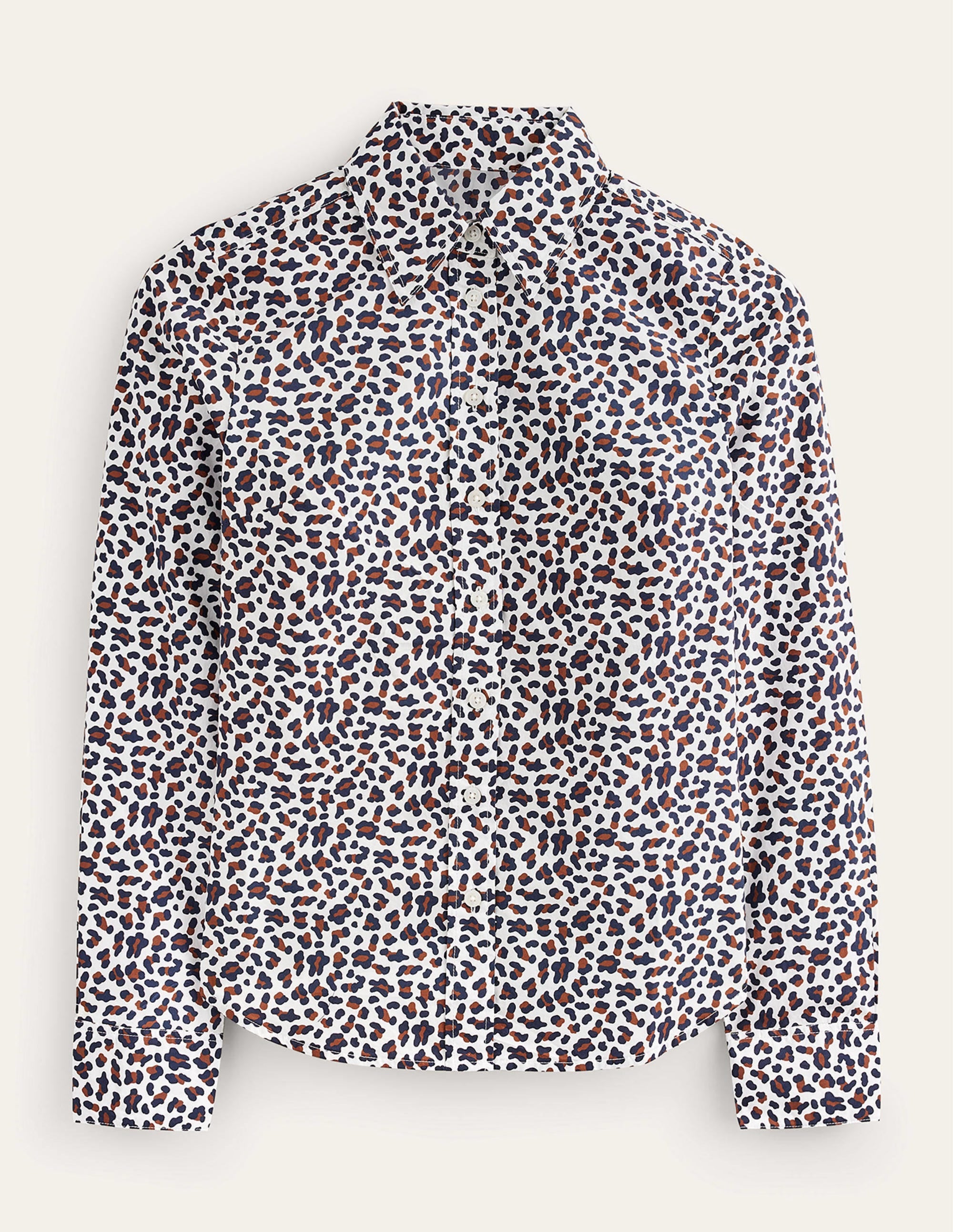 Sienna Baumwollhemd-Cognac, Leopardenmuster - Image 5