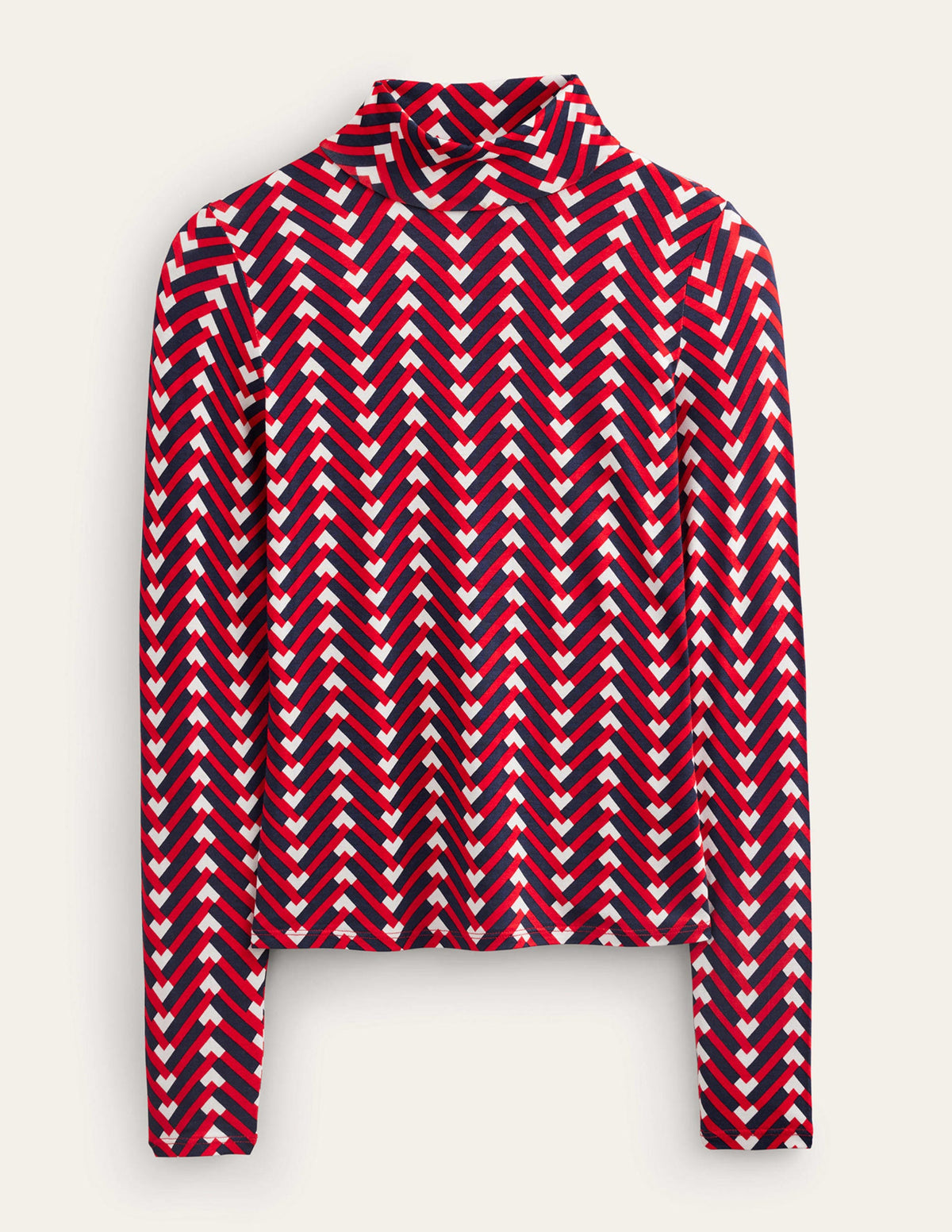 Polly Jersey-Oberteil-Pepperoni, Chevron Geo - Image 7