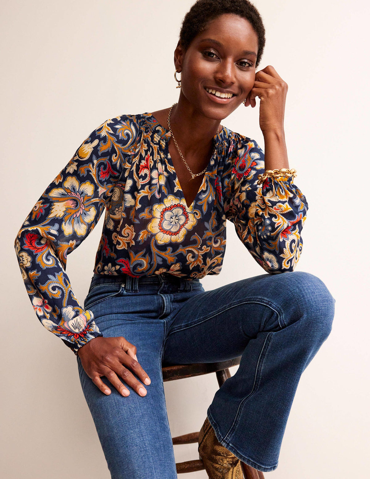 Top Grace-Multi, motif Botanic Lawn-1