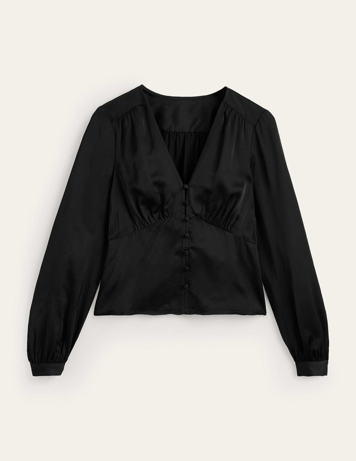 Blouse chic à col V-Noir - Image 5