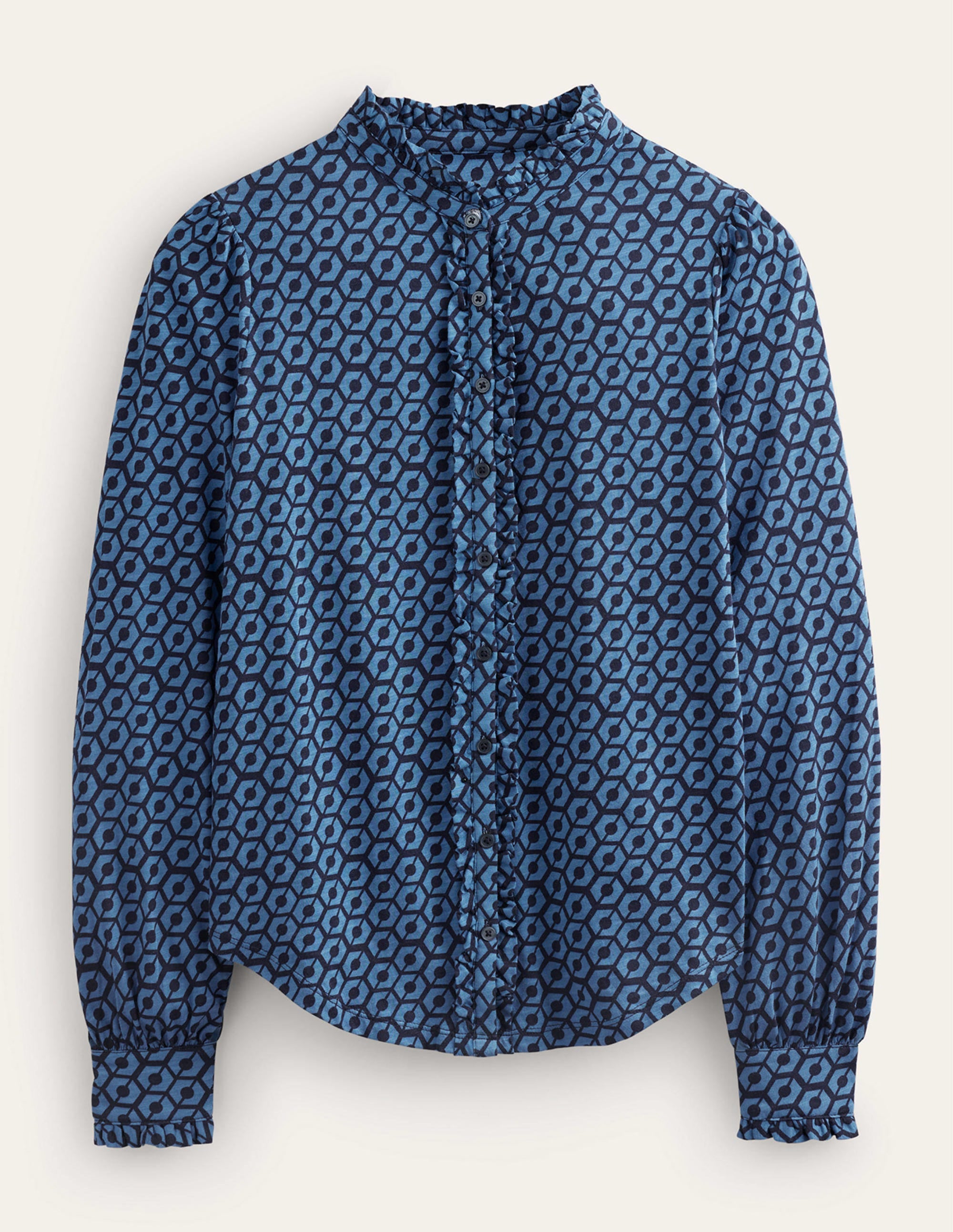 Caroline Jersey-Hemd-Azurblau, Reverie - Image 5