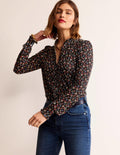 Chemise Caroline en jersey-Multi, motif Tulip Bud