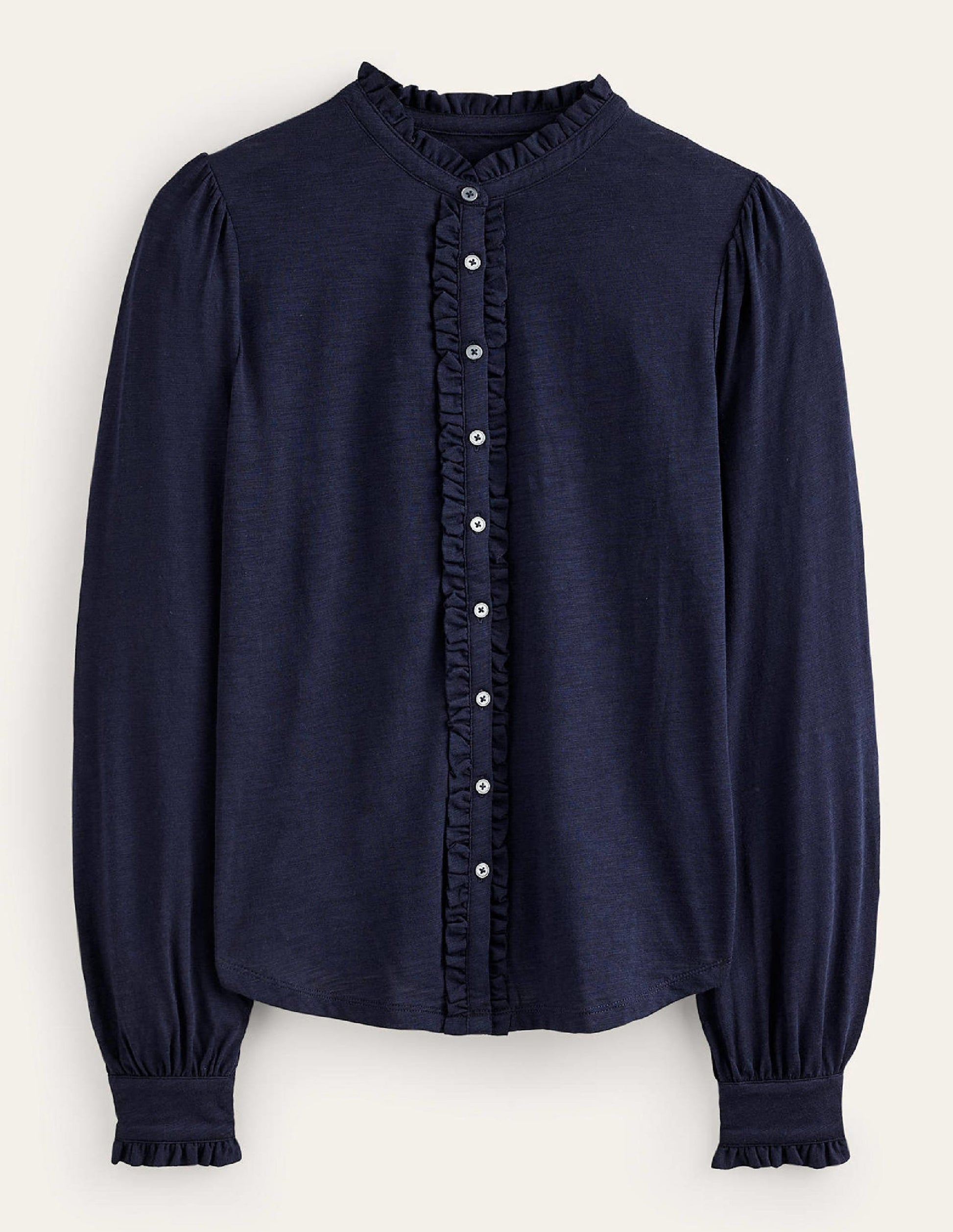Caroline Jersey-Hemd-Marineblau-8