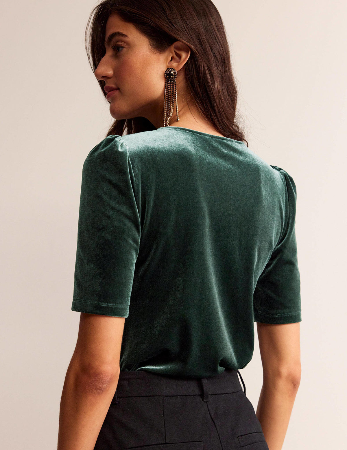 Party-T-Shirt aus Samt-Chatsworth-Grün - Image 3