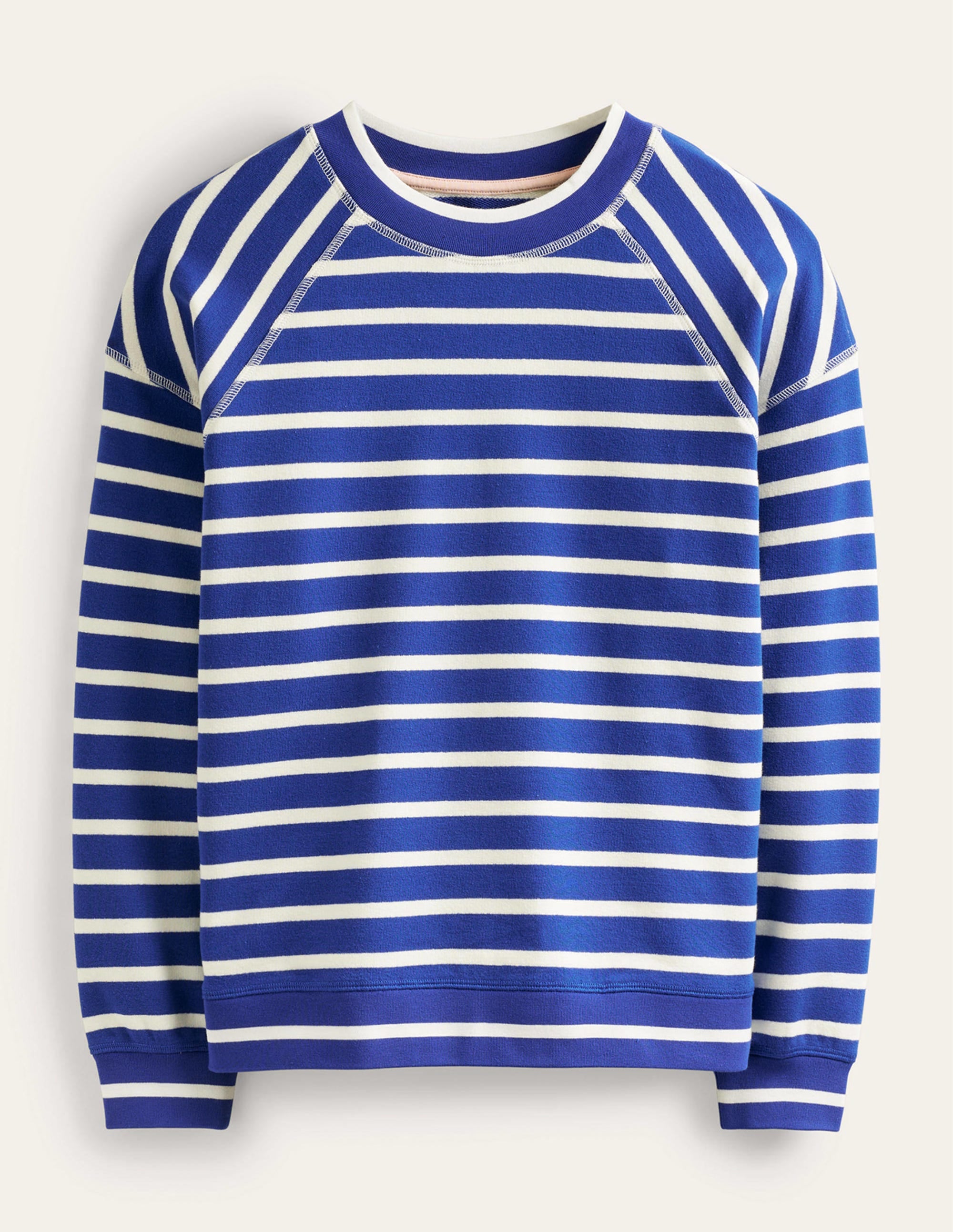 Gestreiftes Raglan-Sweatshirt-Surf The Web, Naturweiß - Image 5