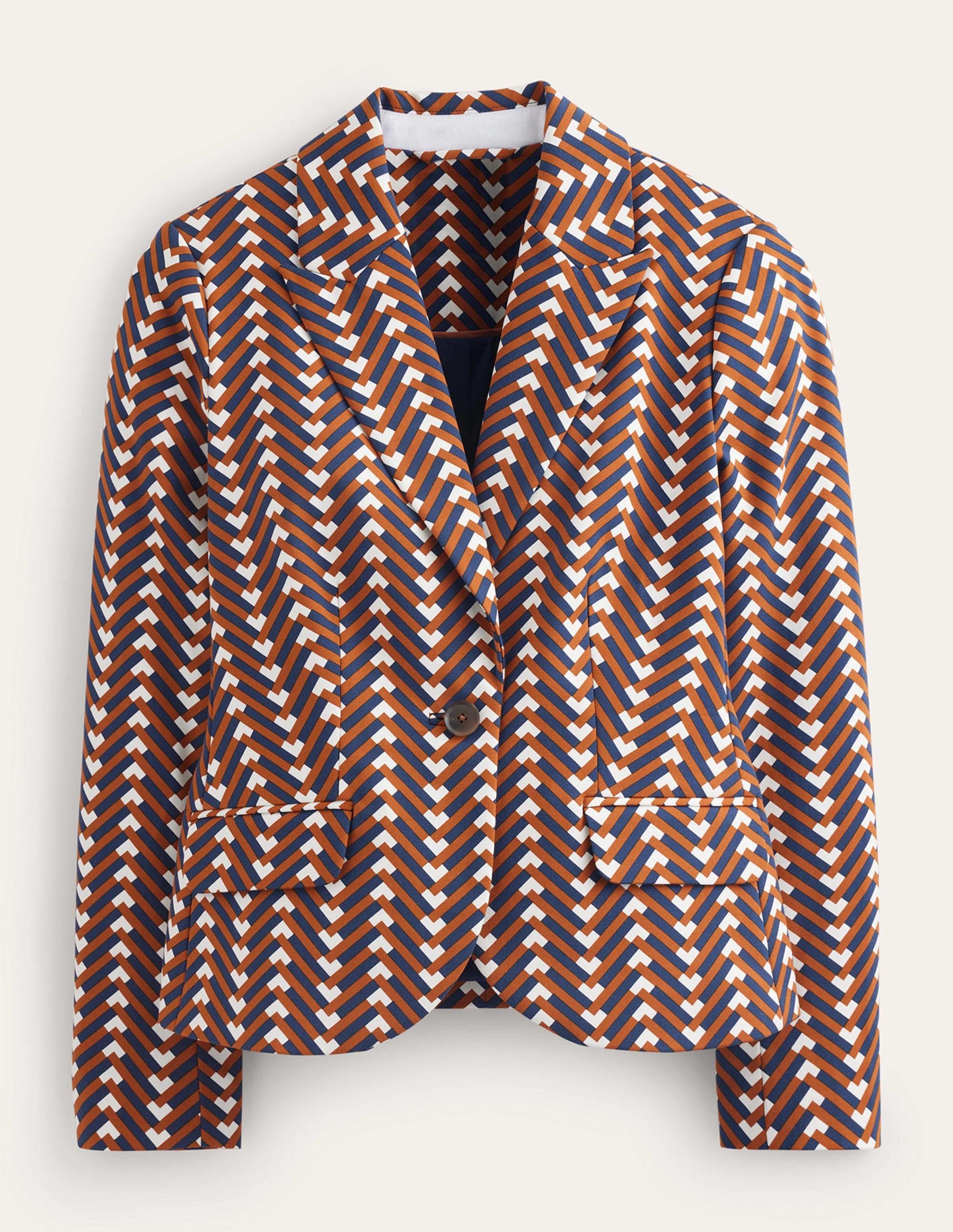 Der Canonbury Blazer mit Muster-Kürbis, Chevron Geo - Image 5
