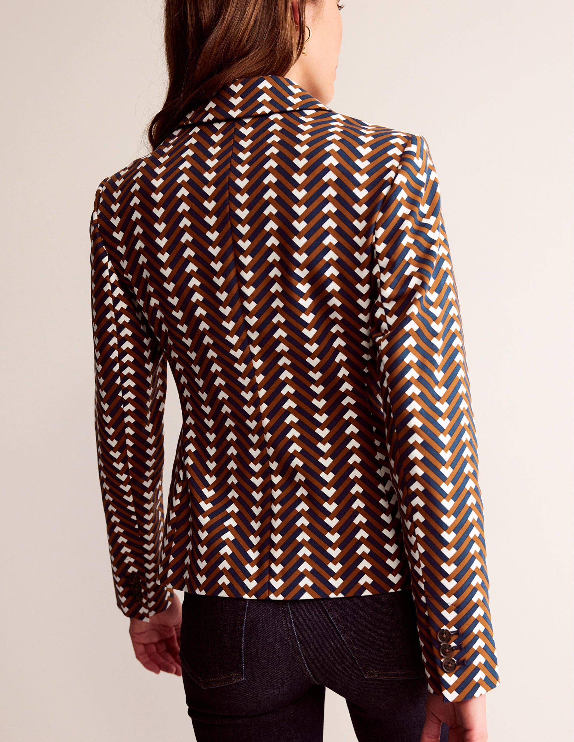 Der Canonbury Blazer mit Muster-Kürbis, Chevron Geo - Image 3