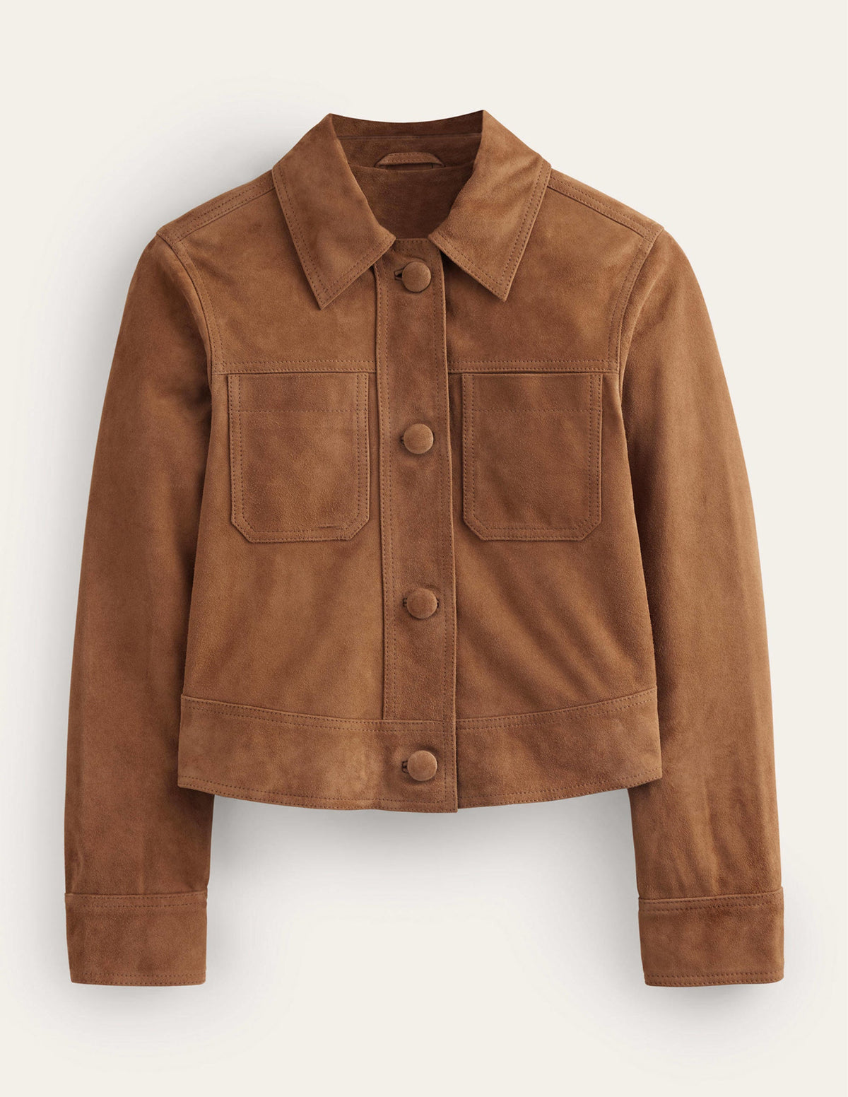 Jacke aus Veloursleder mit Kragen-Raue Umbra - Image 6