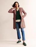 Canterbury Interest-Mantel-Pink und Khaki Hahnentritt