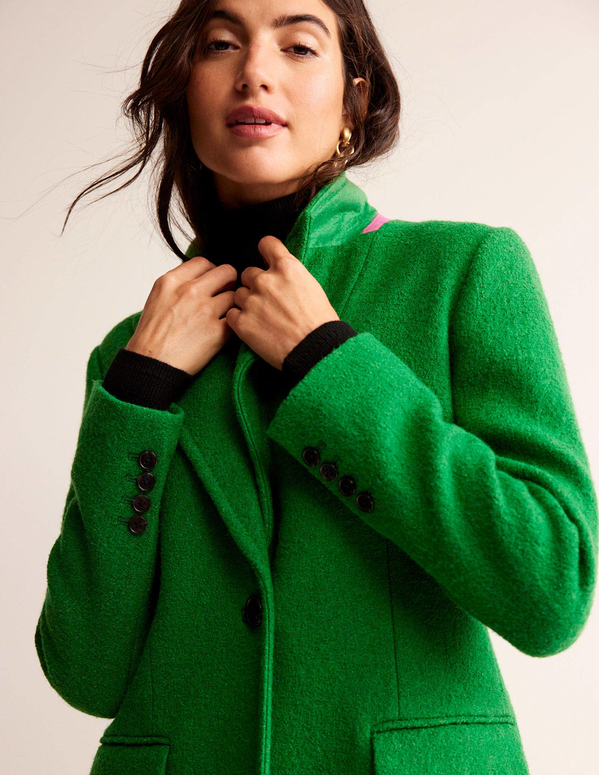 Canterbury Textured Coat-Green - Image 1