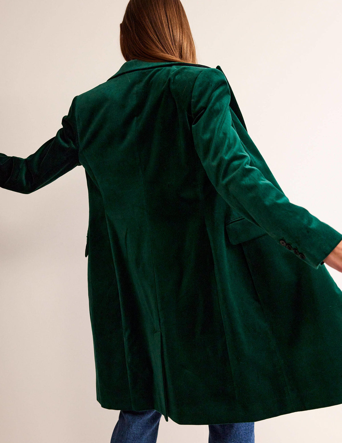 Canterbury Velvet Coat-Emerald Night - Image 4