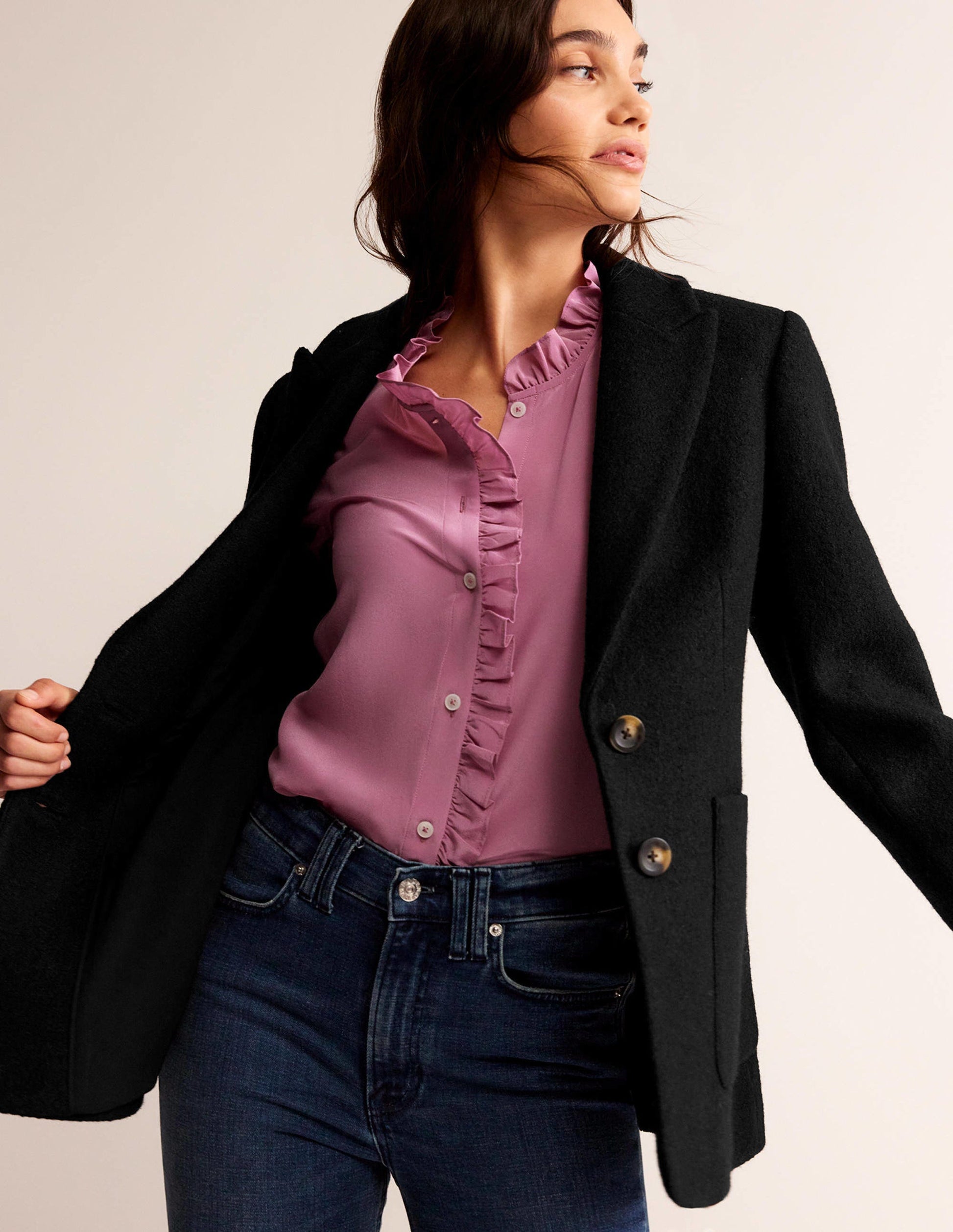 Der Marylebone Blazer mit Struktur-Schwarz-1