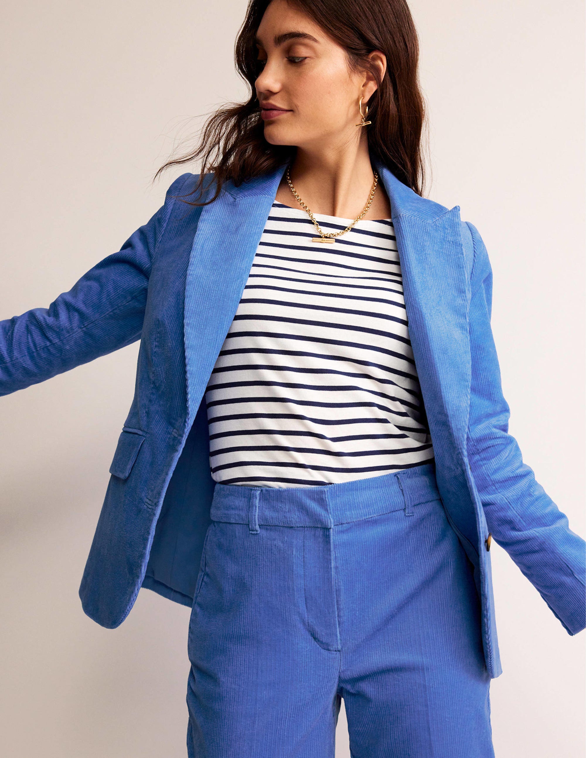 Blazer Marylebone en velours-Marina - Image 4