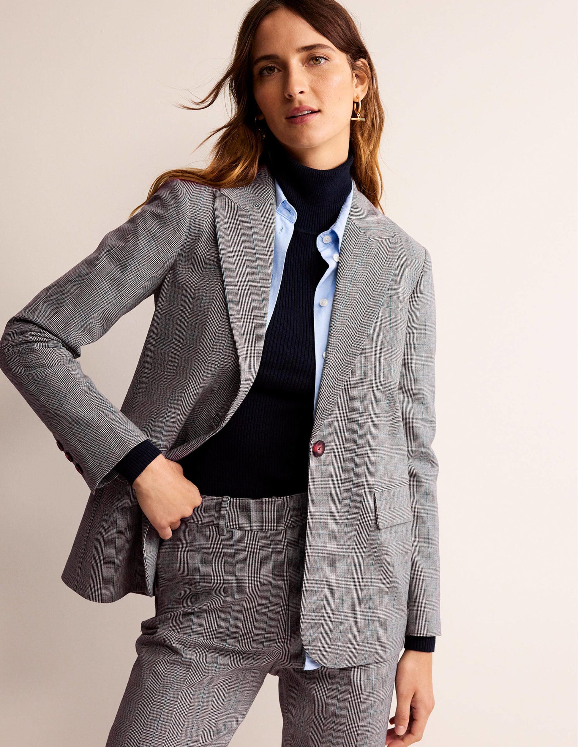 Der Bloomsbury Woll-Blazer-NATURWEIß, ANTHRAZIT UND BLAU-PULVER-1