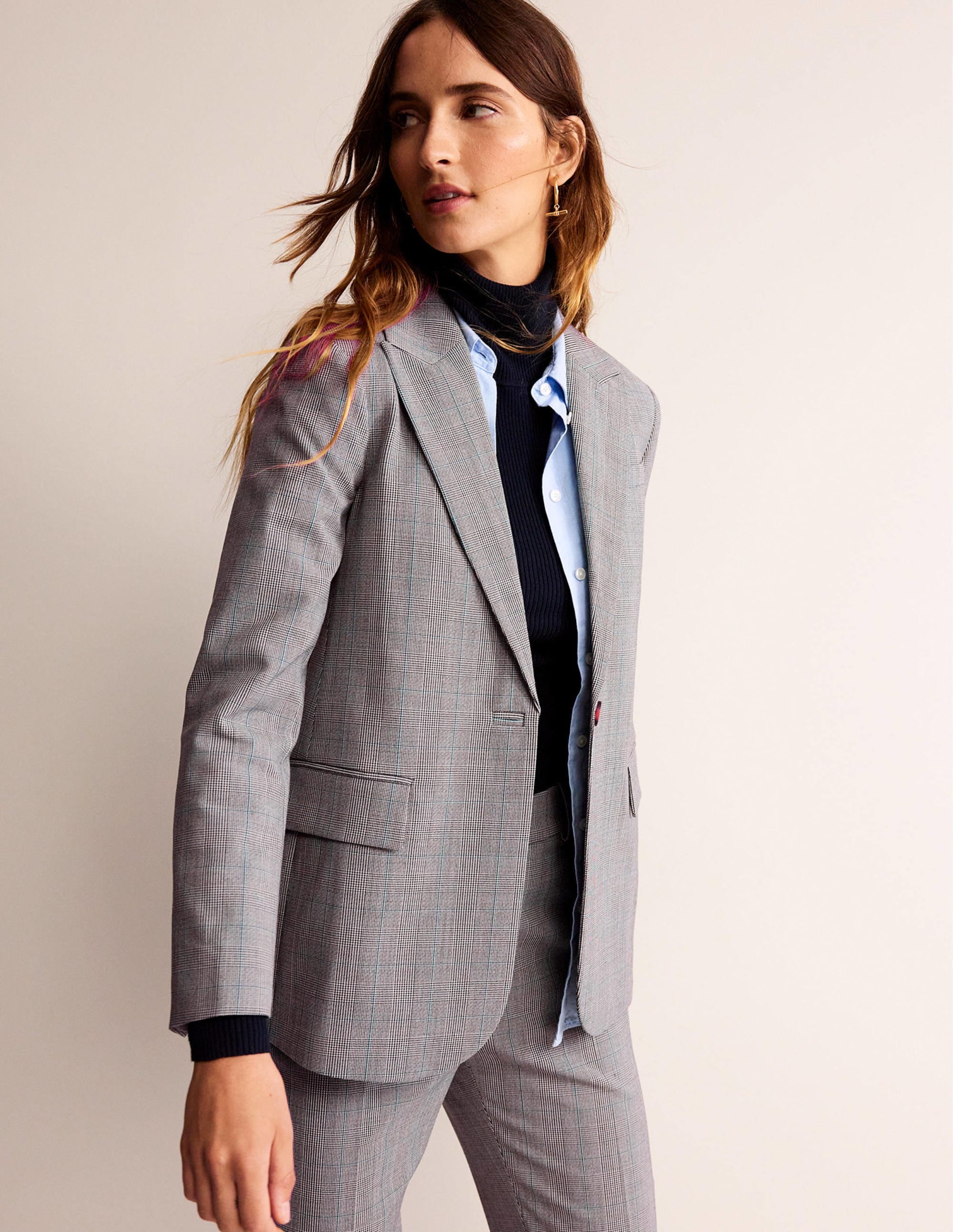 Der Bloomsbury Woll-Blazer-NATURWEIß, ANTHRAZIT UND BLAU-PULVER - Image 4
