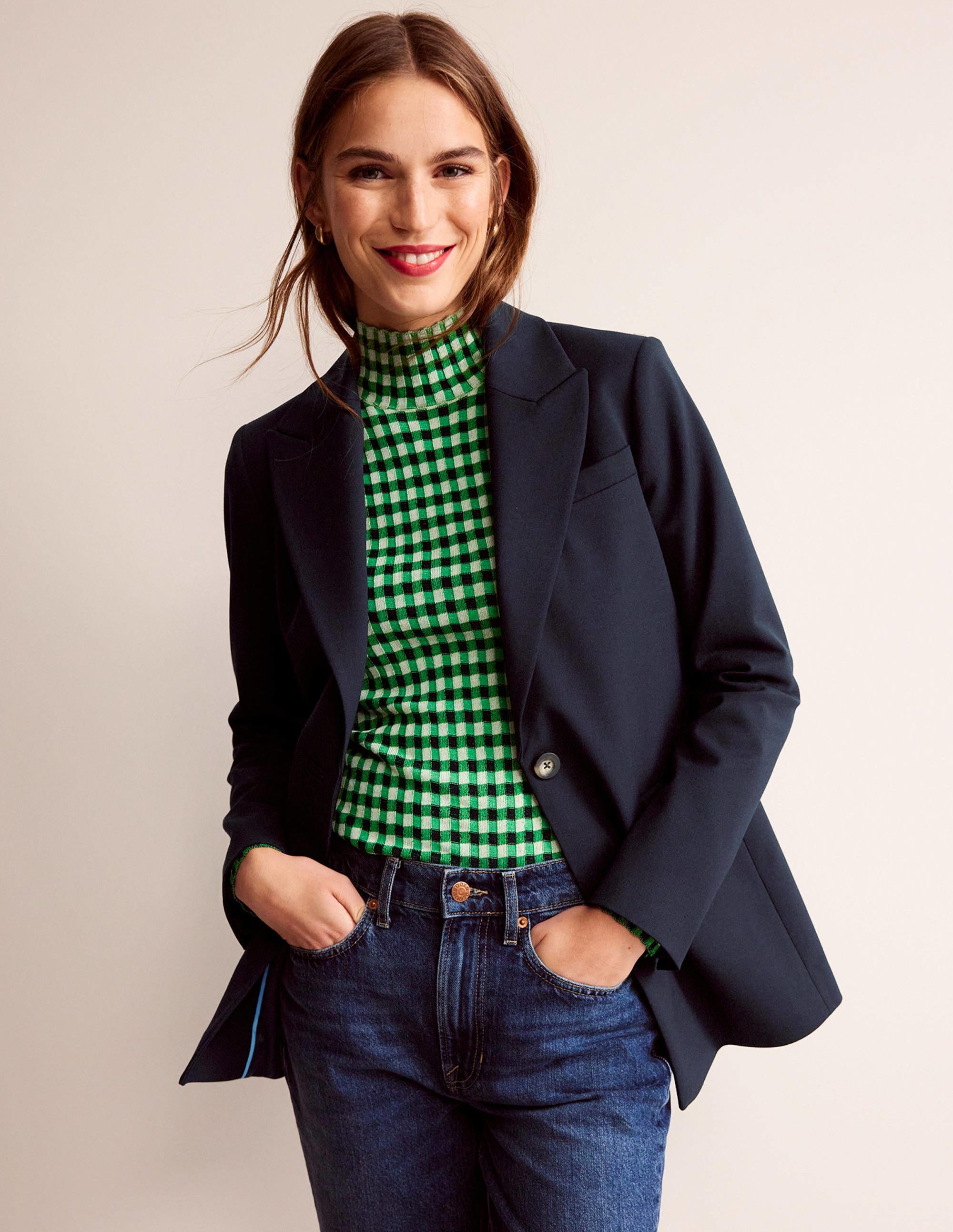 Blazer Bloomsbury en laine-Bleu marine - Image 1