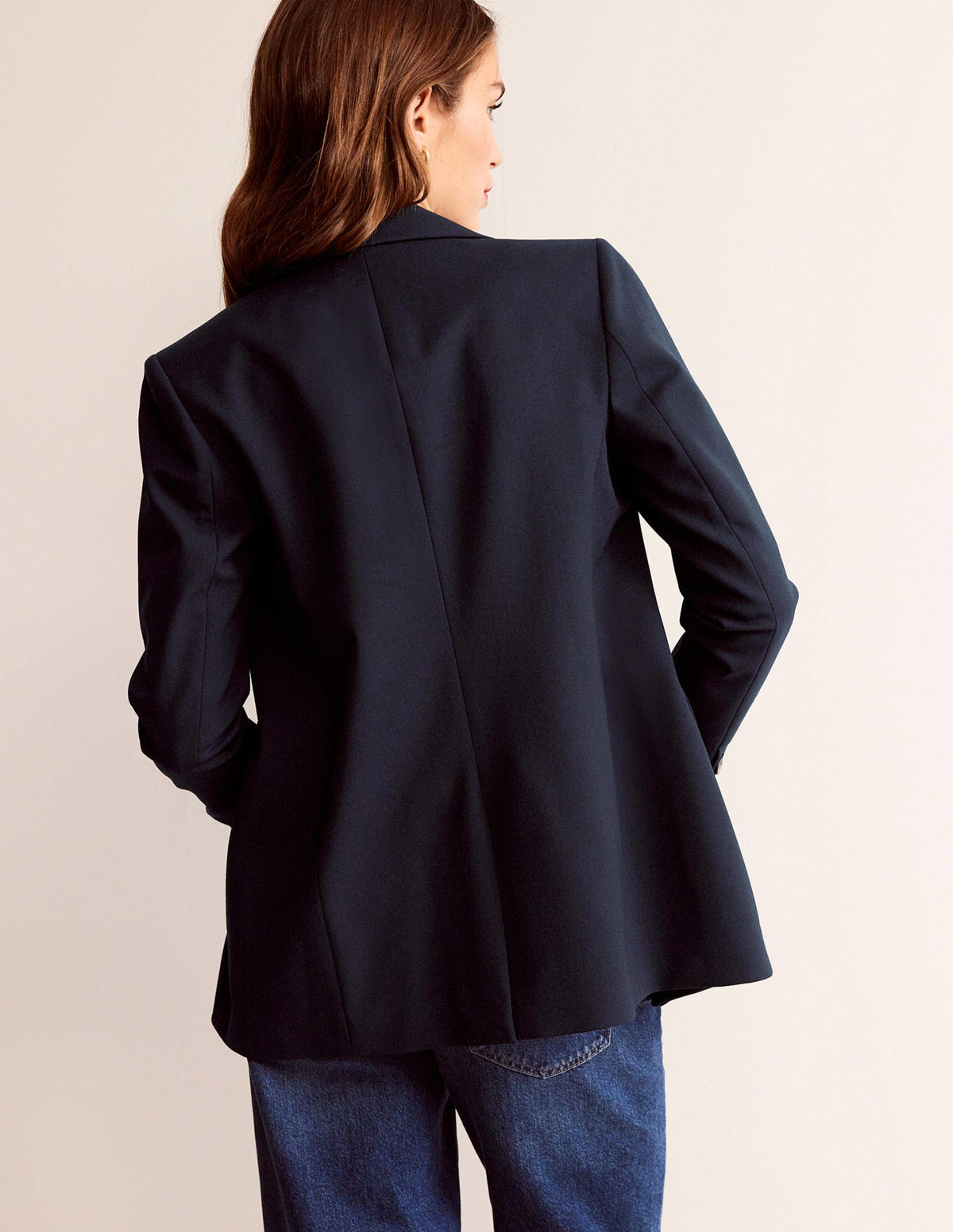 Blazer Bloomsbury en laine-Bleu marine-3