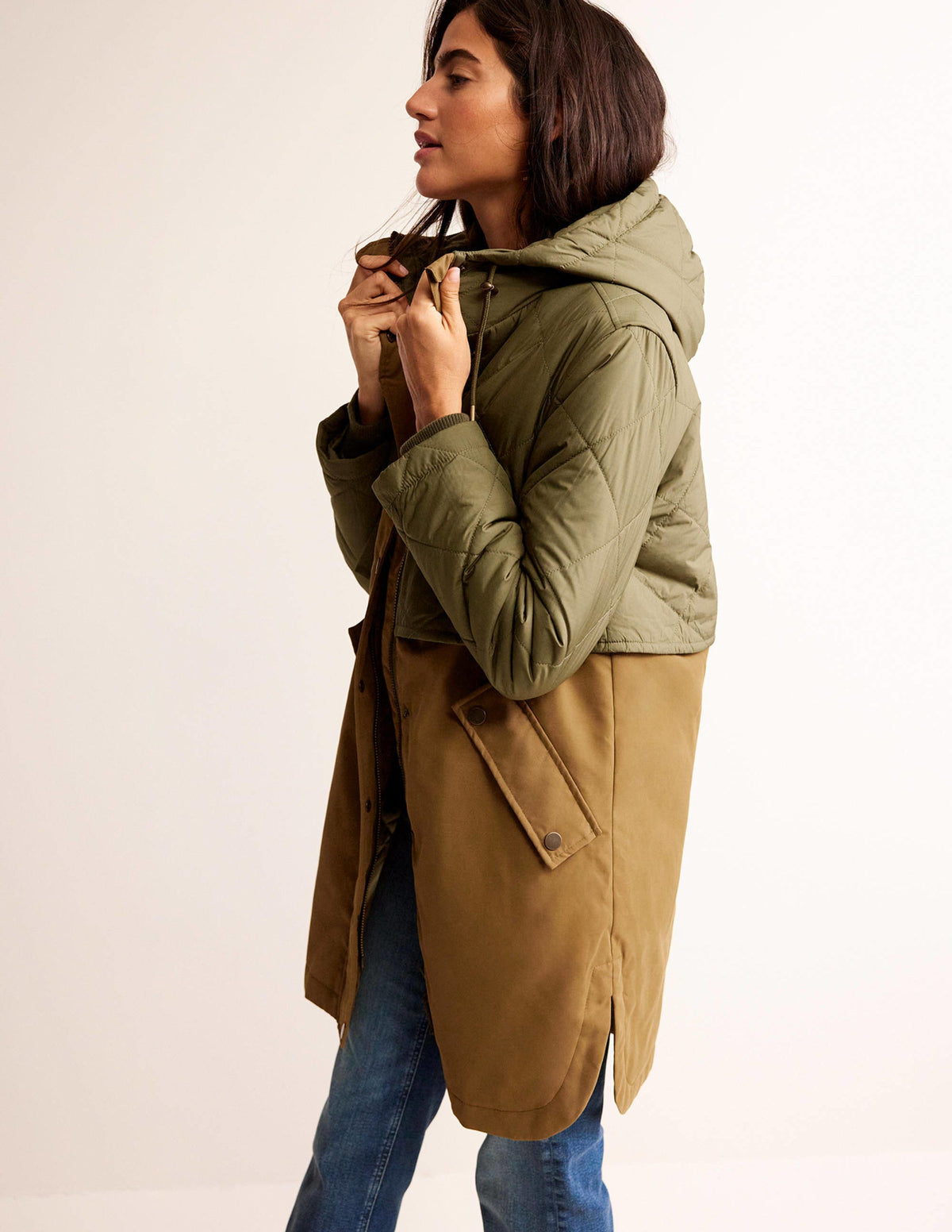 Gesteppter Parka-Khaki - Image 5