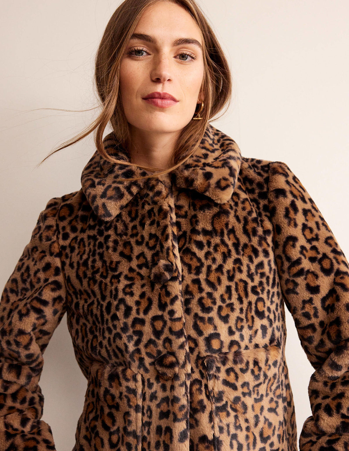 York Faux-Fur Coat-Leopard - Image 1