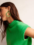 Boucles d'oreilles saisissantes-Vert