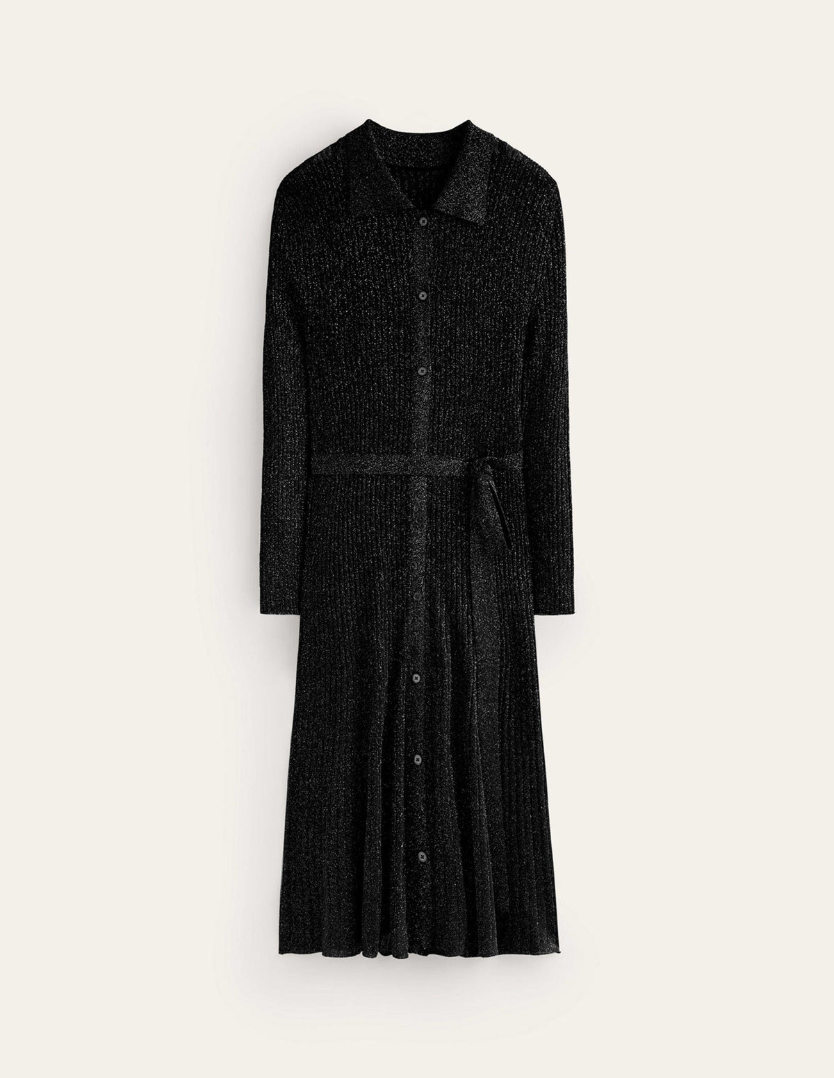 Faye Glitzerndes Strickkleid-Schwarz-5
