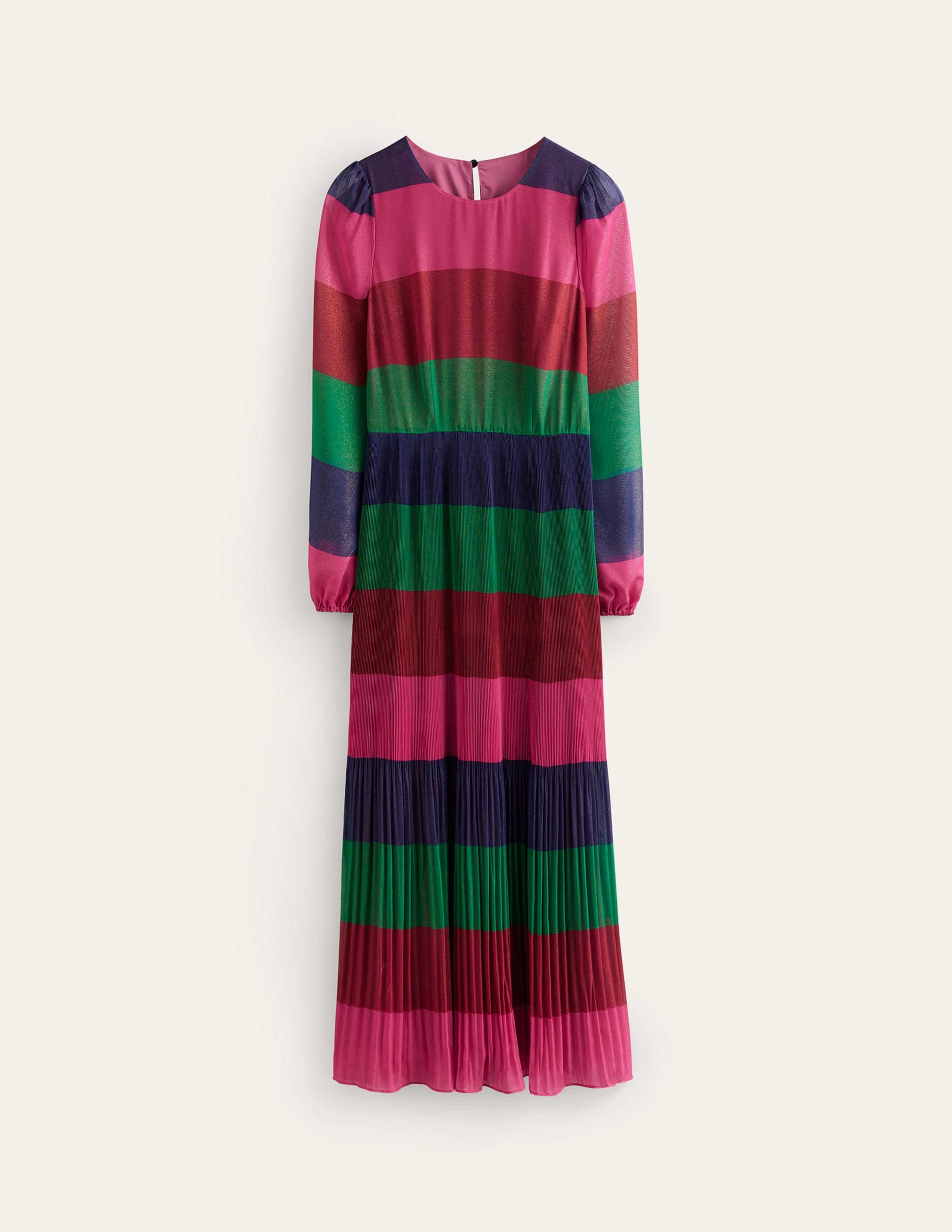 Maxikleid in Blockfarben-Bunt Gestreift-6
