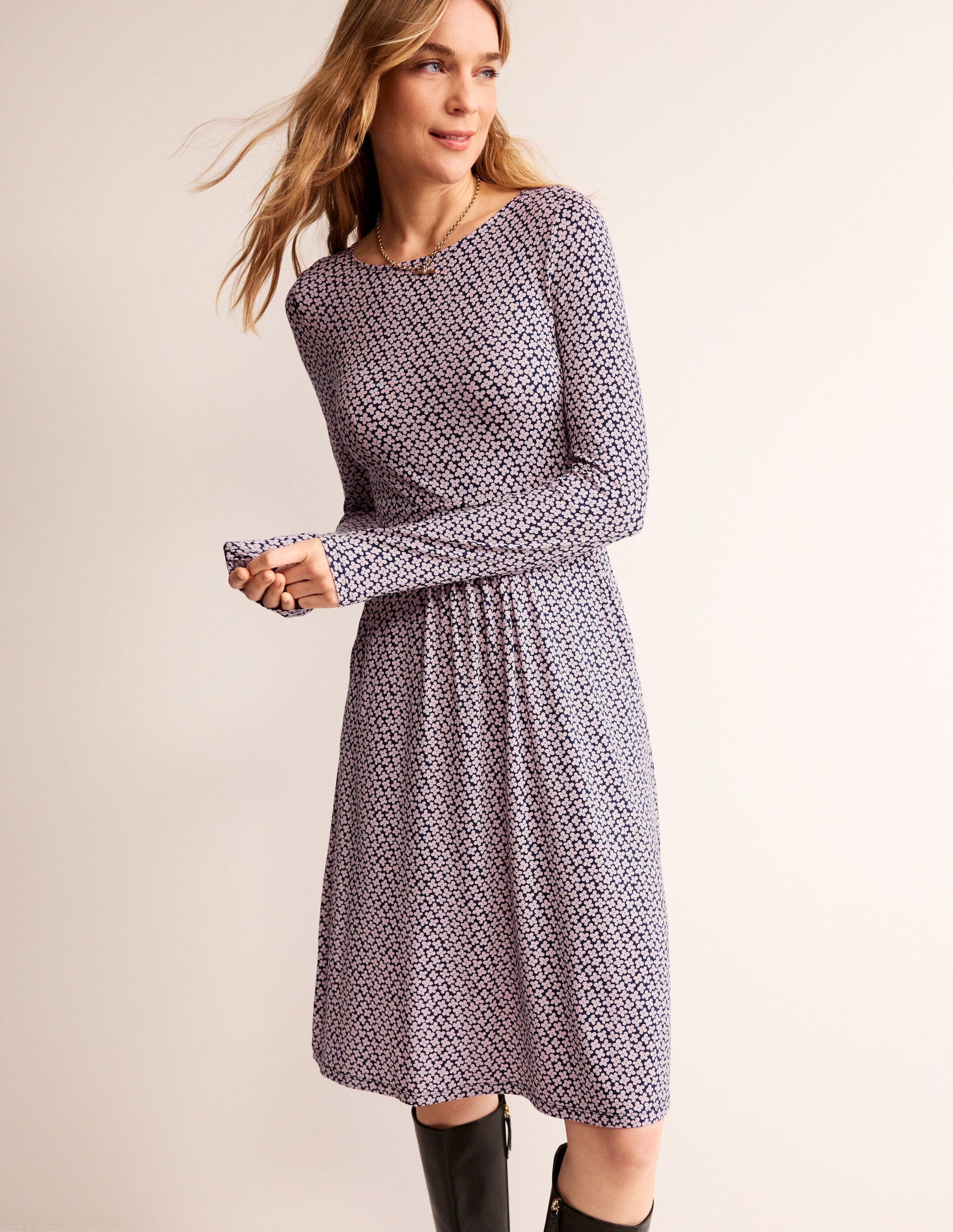 Abigail Jerseykleid-Milchshake, Gänseblümchenknospe-5