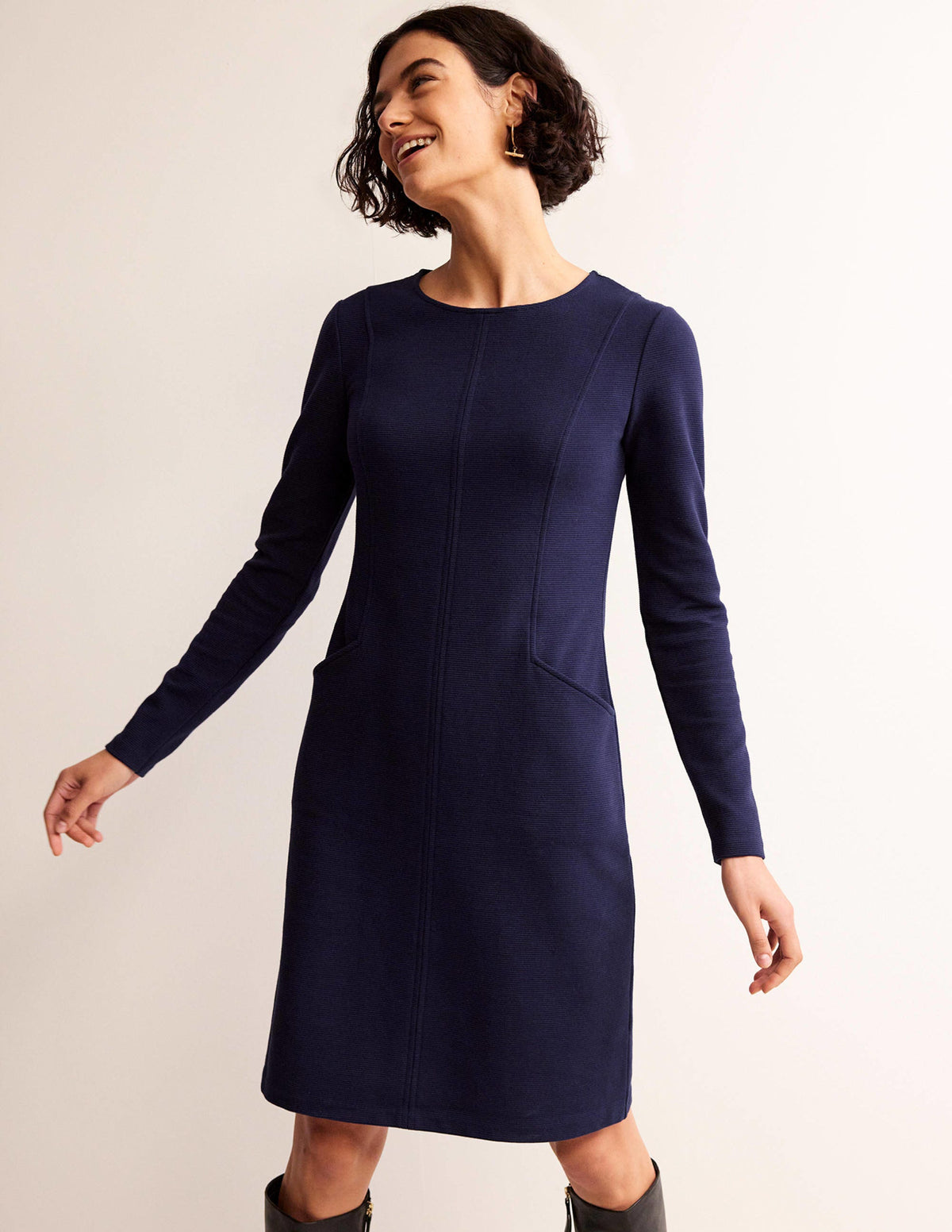 Robe Ellen en ottoman-Bleu du soir-1