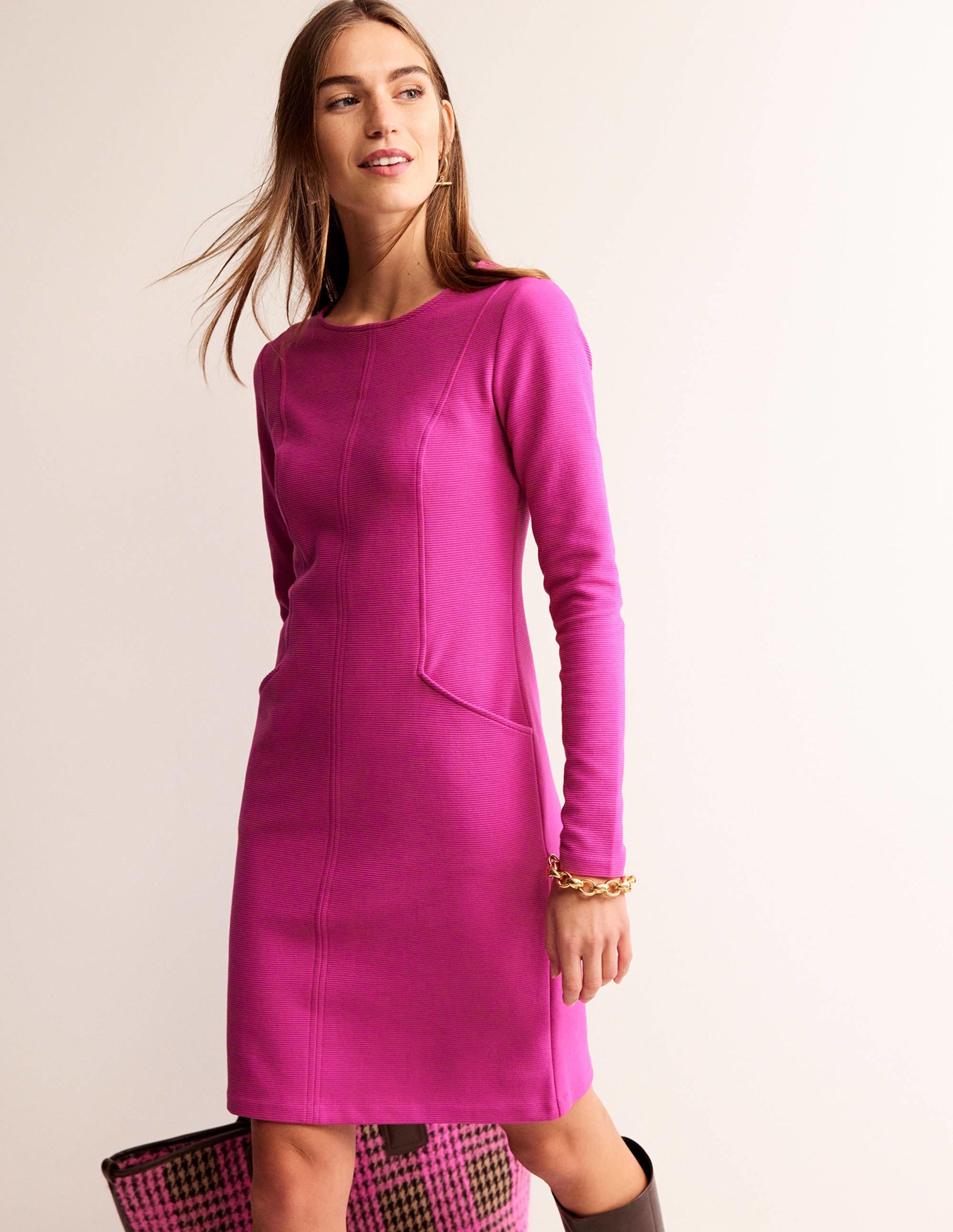 Ellen Ottoman-Kleid-Magenta - Image 4