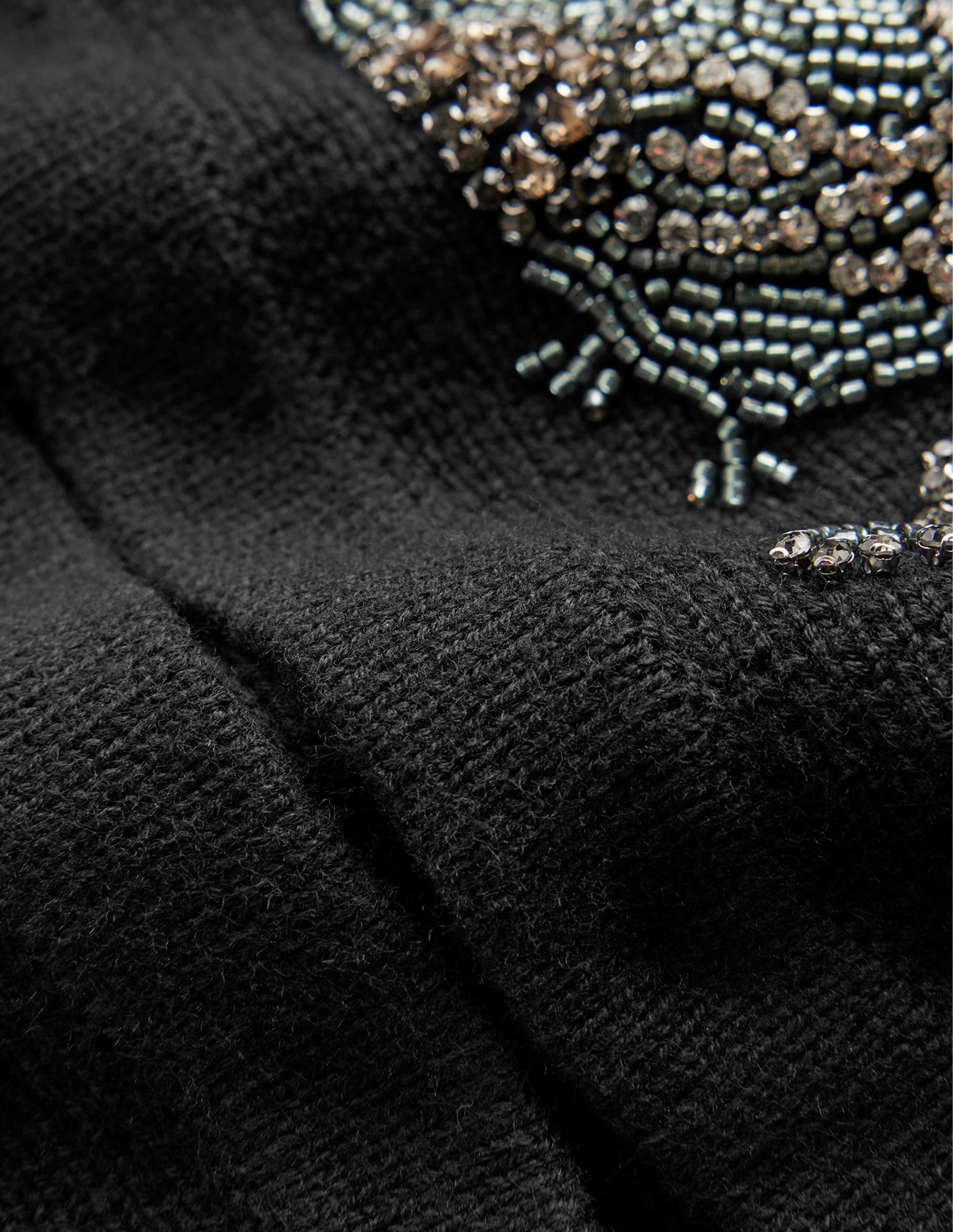 Verzierte Jacke aus Strick-Schwarz - Image 7