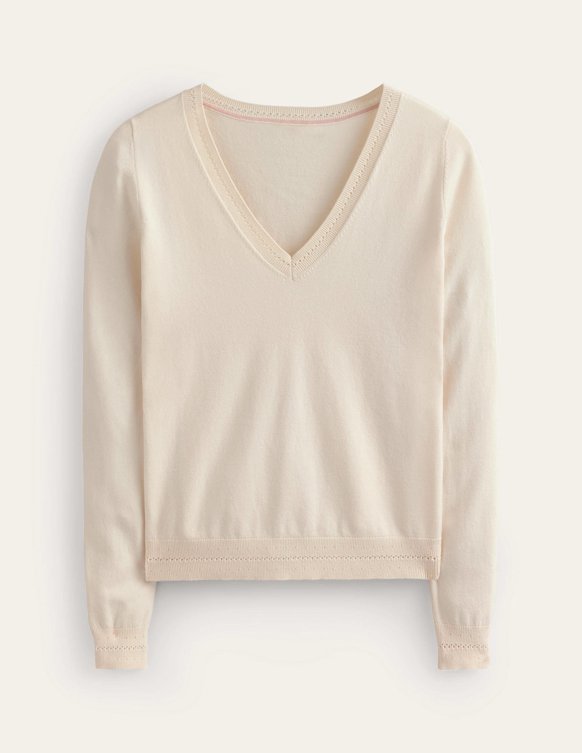 Catriona Pullover aus Baumwolle mit V-Ausschnitt-Black - Image 6