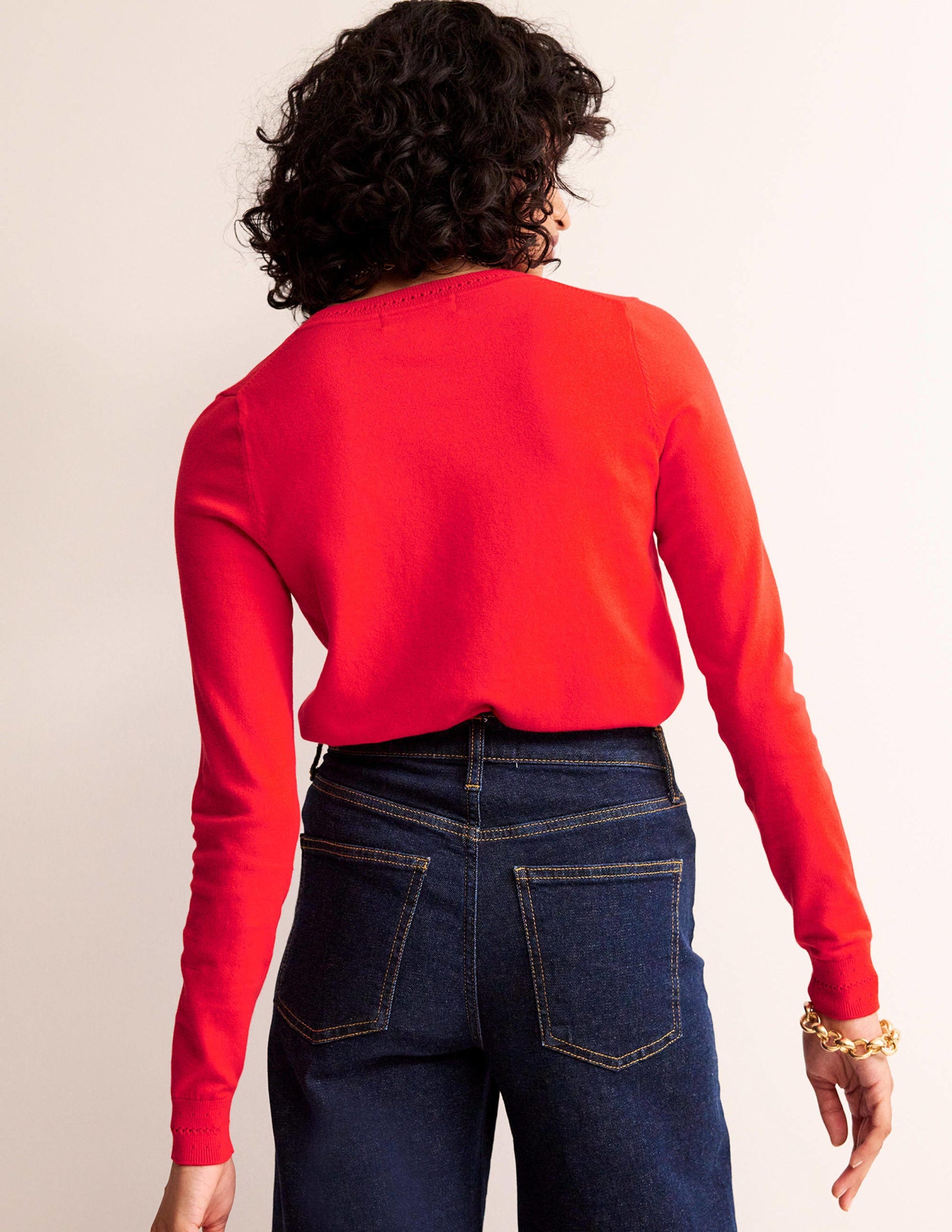 Catriona Cardigan aus Baumwolle-Mohnblumenrot-3